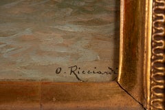 View of Sorrento, Mediterranean Coastal Seascape Oil Painting