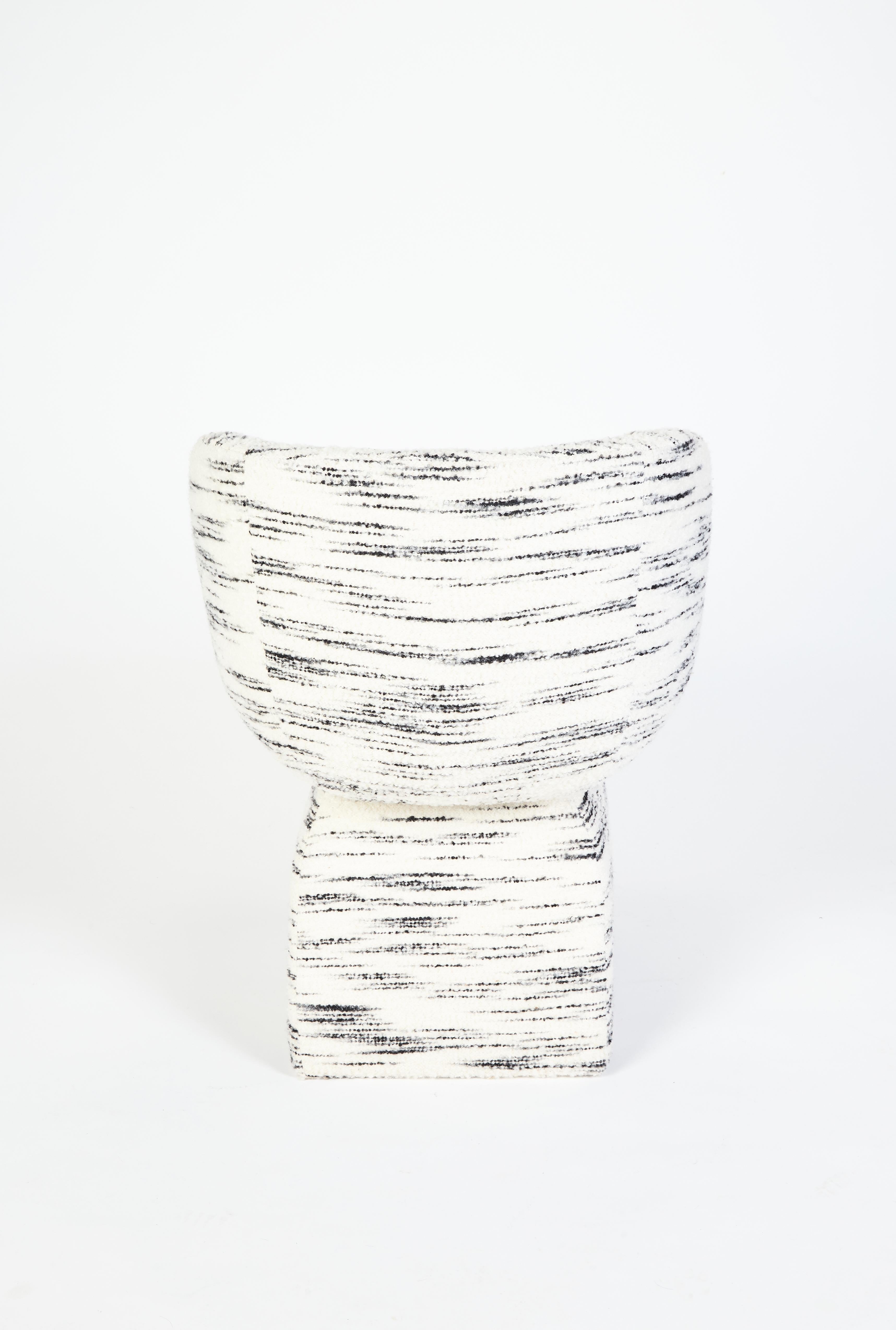 Portuguese 21st Century Oscar Small Dining Chair, in Special Bouclé Fabric, by Duistt For Sale