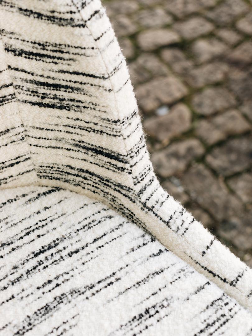 Upholstery 21st Century Oscar Small Dining Chair, in Special Bouclé Fabric, by Duistt For Sale