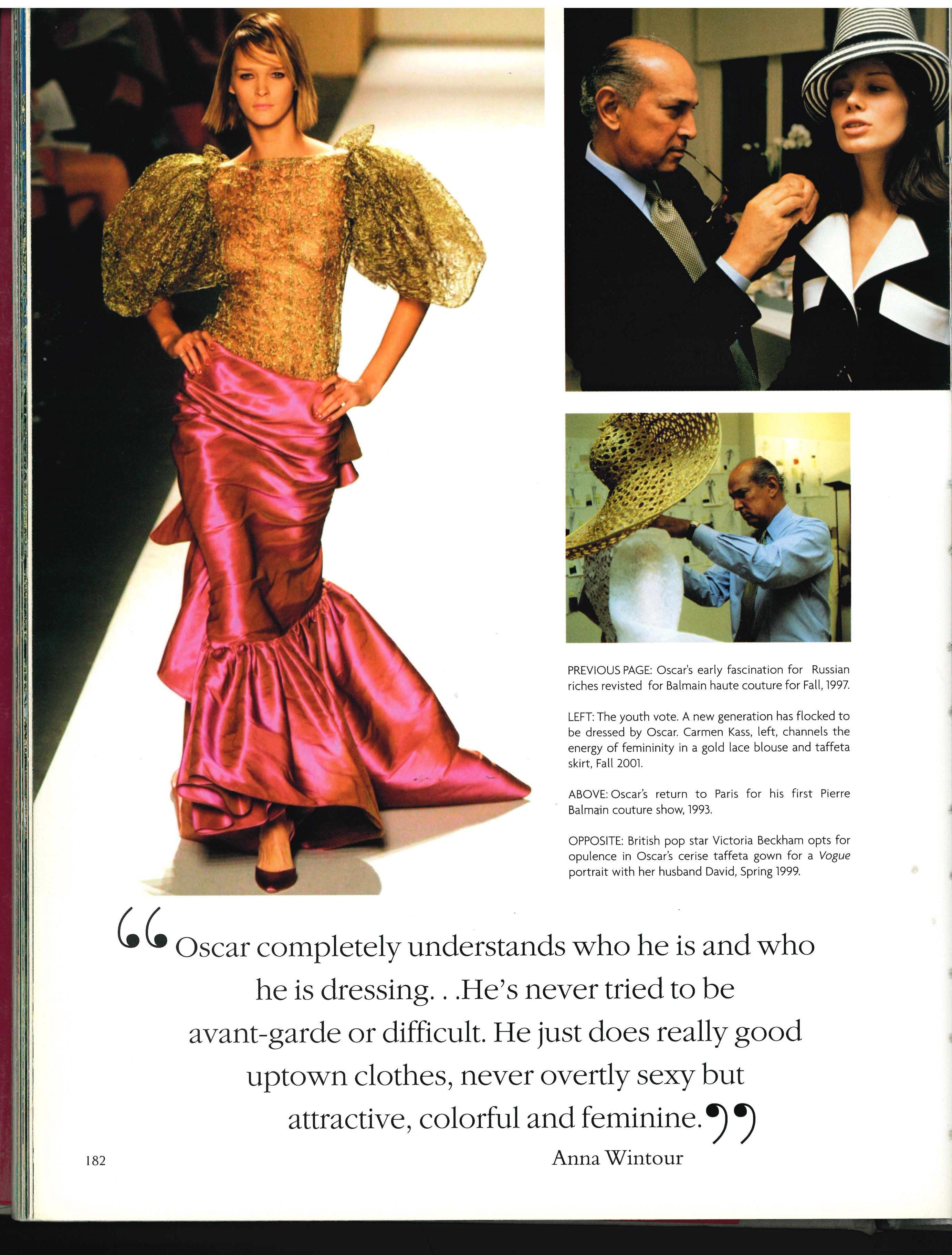 Papier Oscar : The Style, Inspiration & Life of Oscar De La Renta par Sarah Mower (livre) en vente
