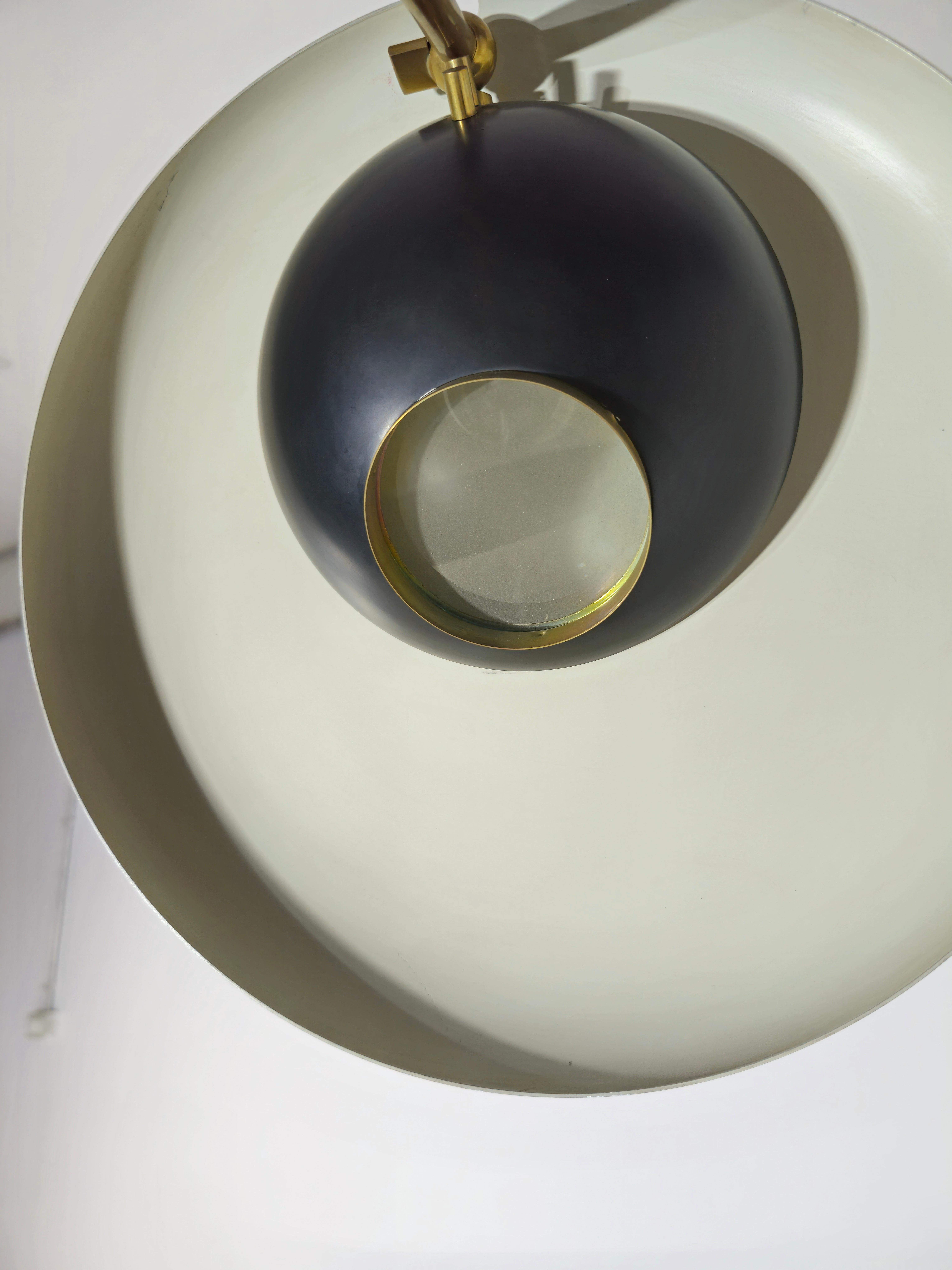 Lampada da terra regolabile Oscar Torlasco  Design/One in ottone Italia 1950 Mid-Century in vendita 4