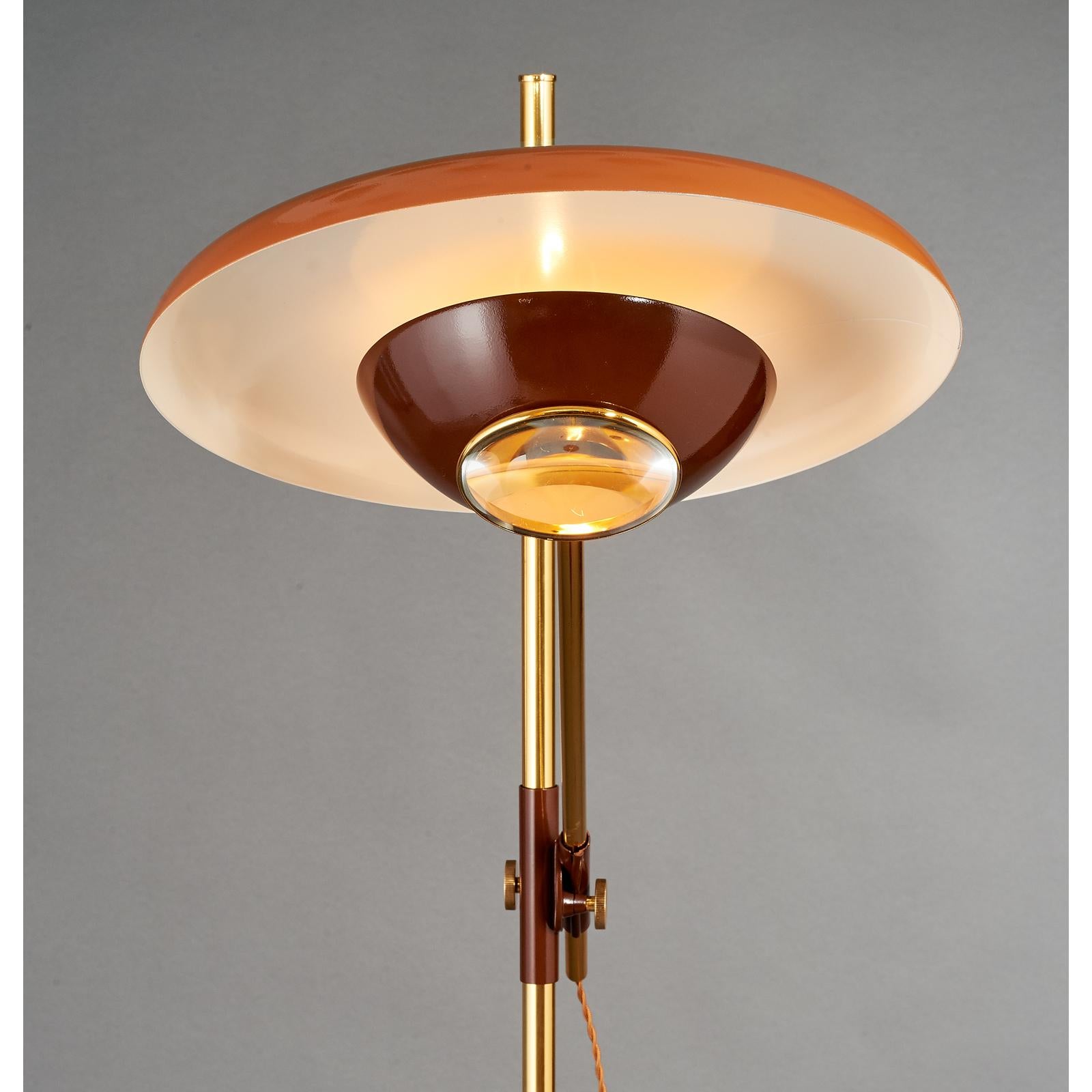 Oscar Torlasco Adjustable Floor Lamp, Italy, 1950s In Excellent Condition In New York, NY