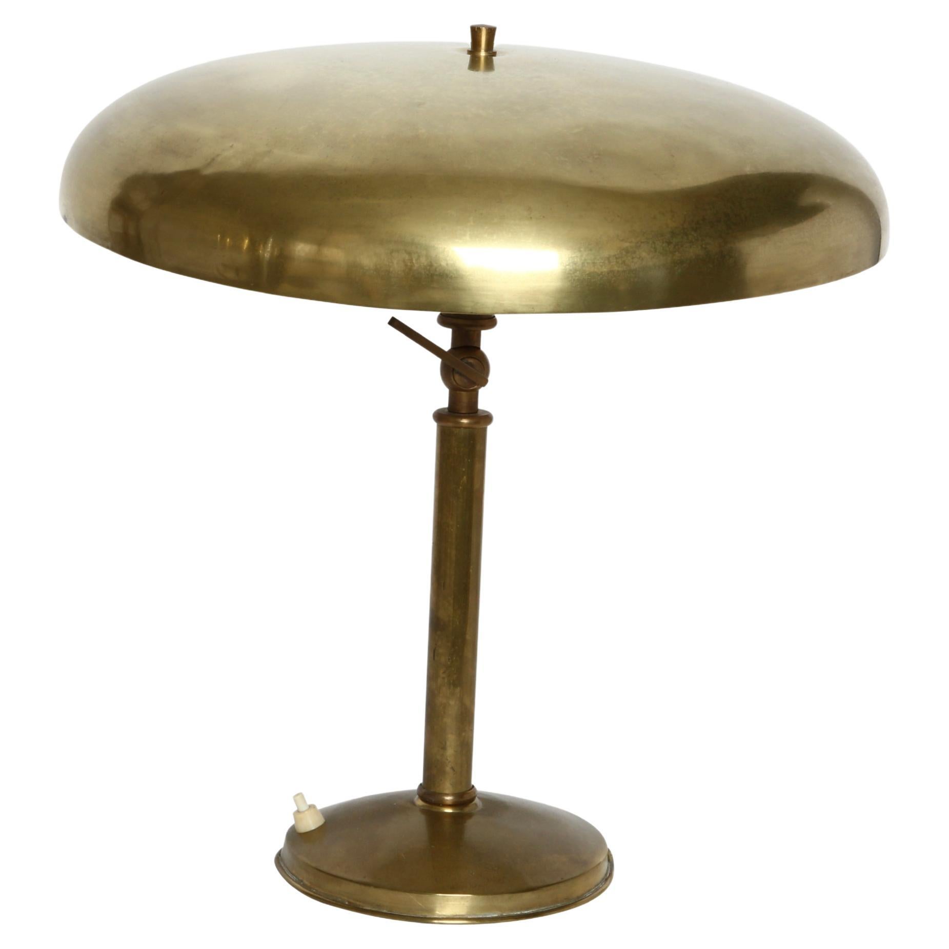 Oscar Torlasco Attributed Brass Table Lamp, Italy, 1960s For Sale