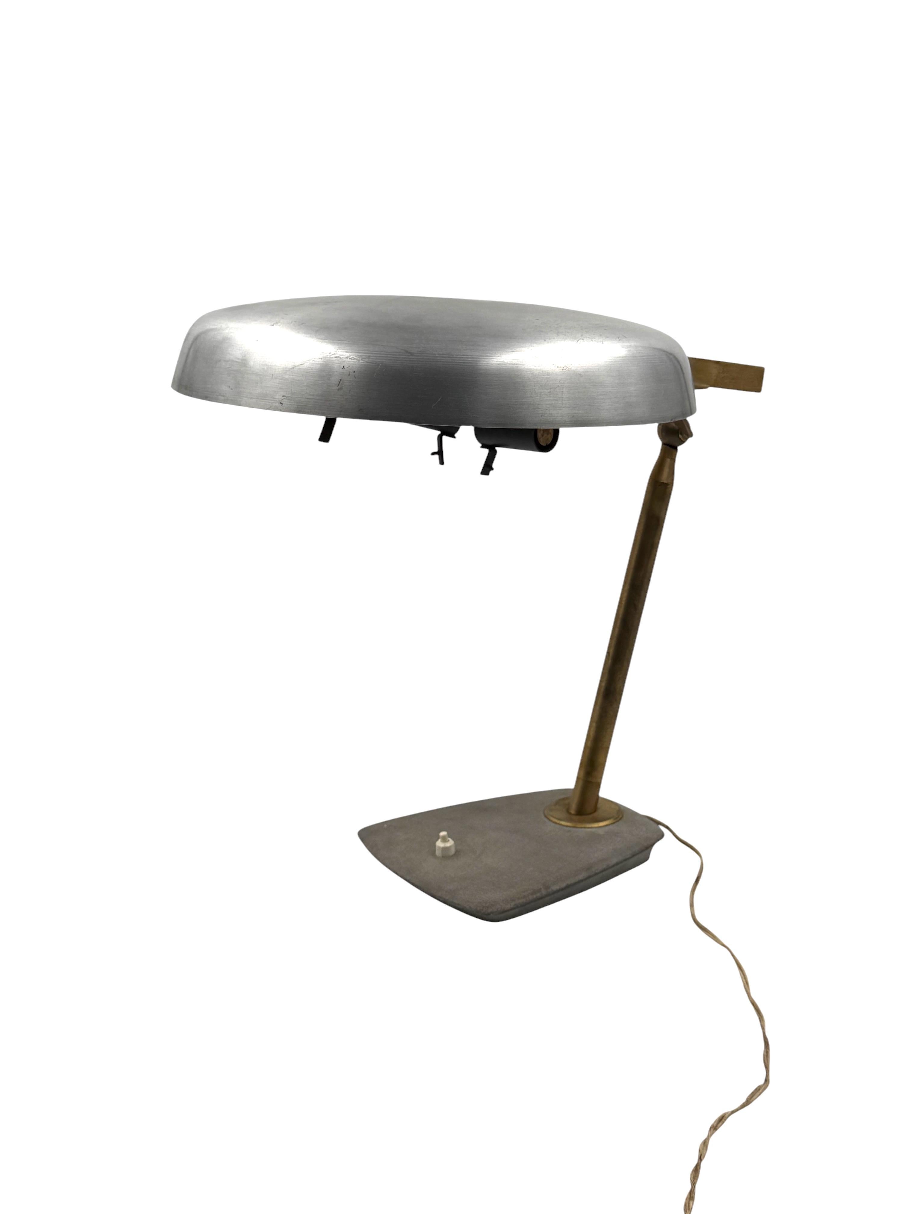 Oscar Torlasco, brass desk / table lamp, Prod. Lumi, circa 1960s im Angebot 3