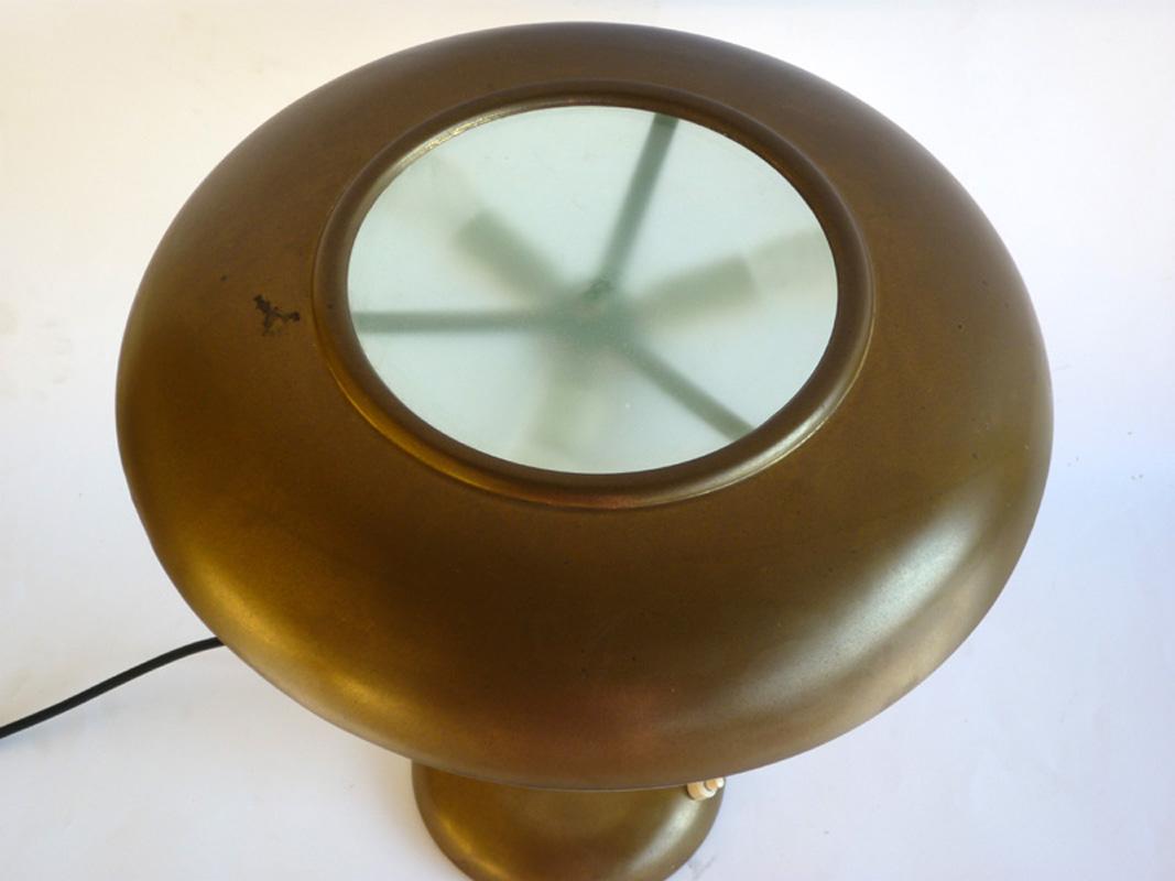 Mid-20th Century Oscar Torlasco by Lumi Italian Design Midcentury 1950s Brass Table Lamp For Sale