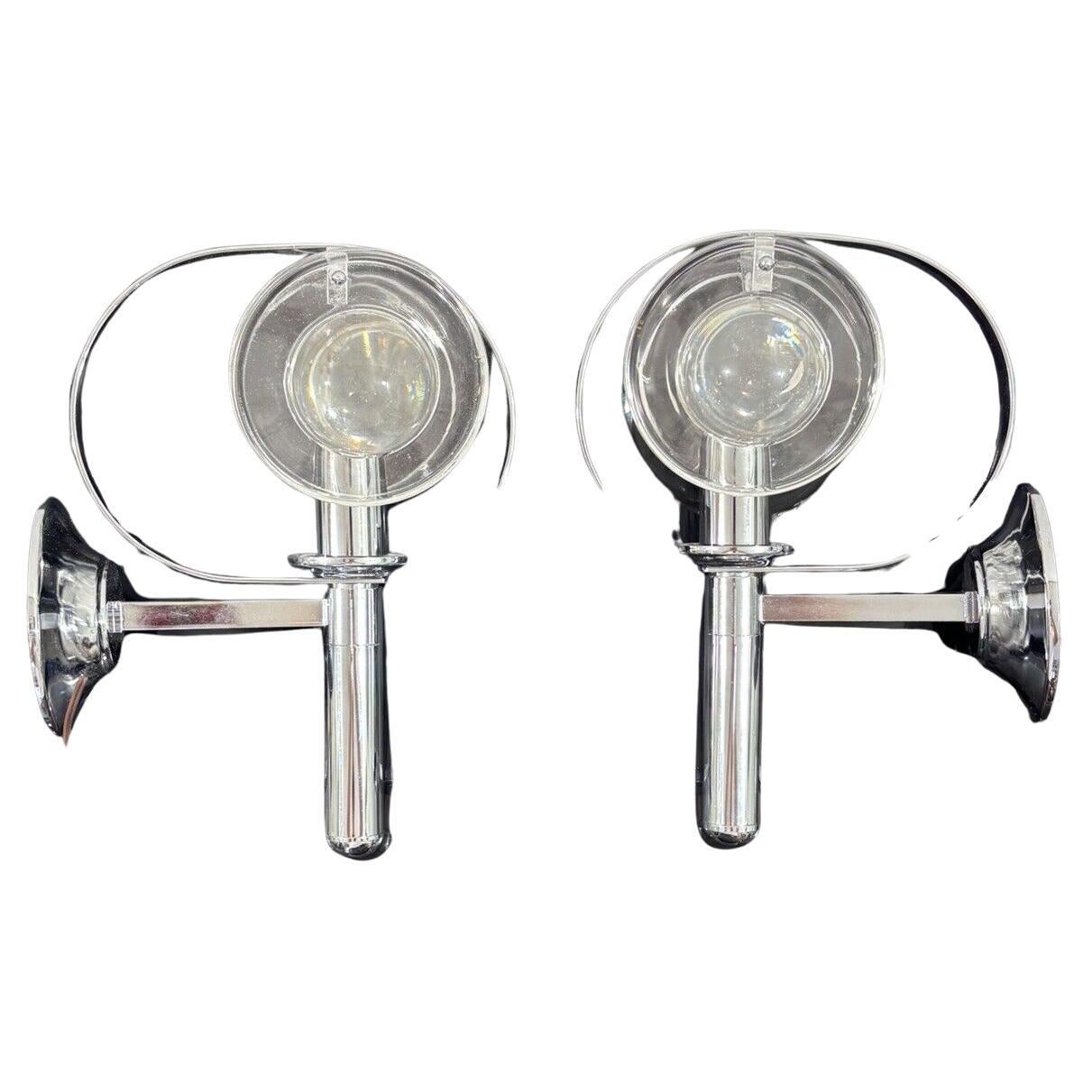 Oscar Torlasco Pair Of Applique Optical Design 1970's Modernism