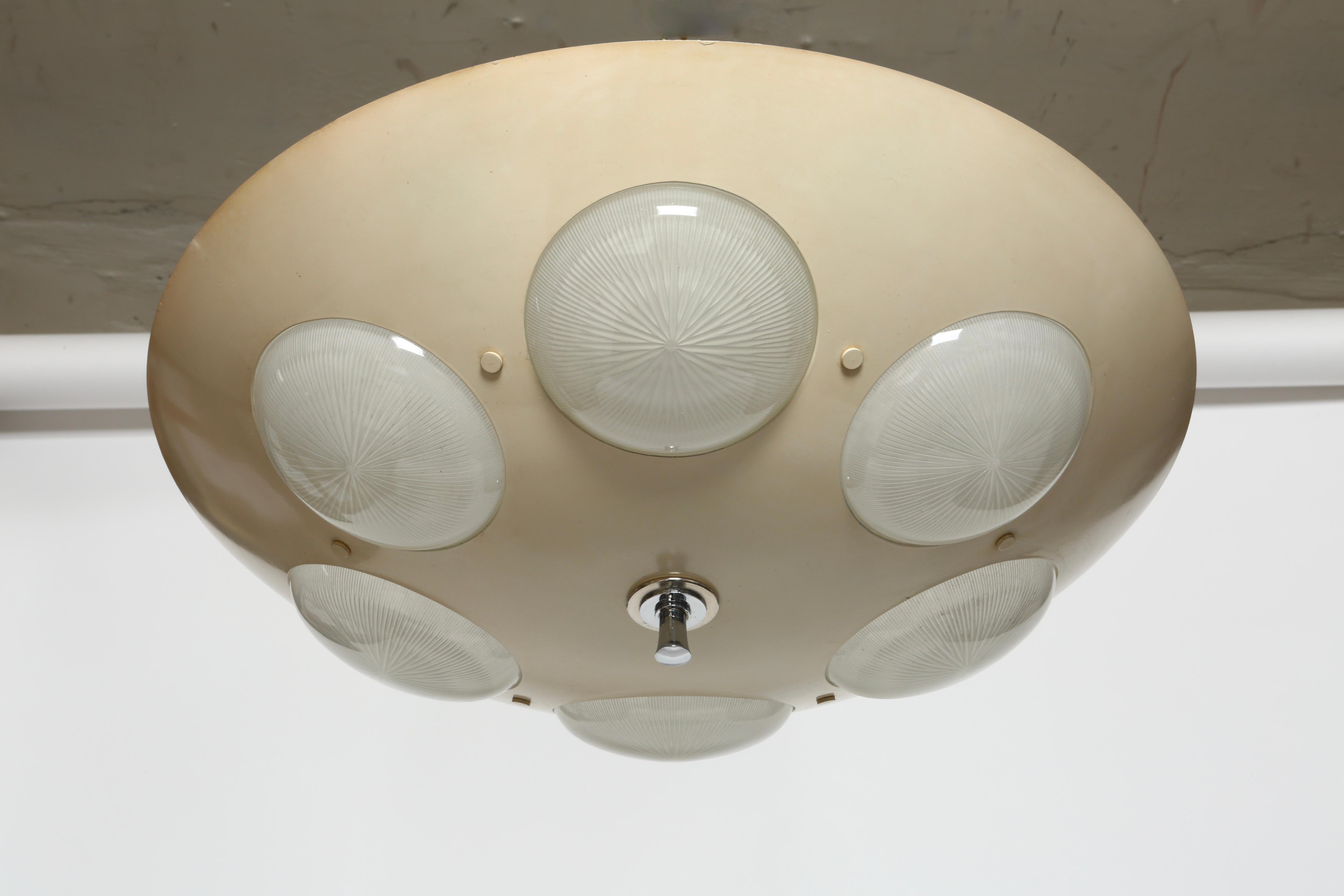 Oscar Torlasco for Lumi attributed ceiling suspension For Sale 3