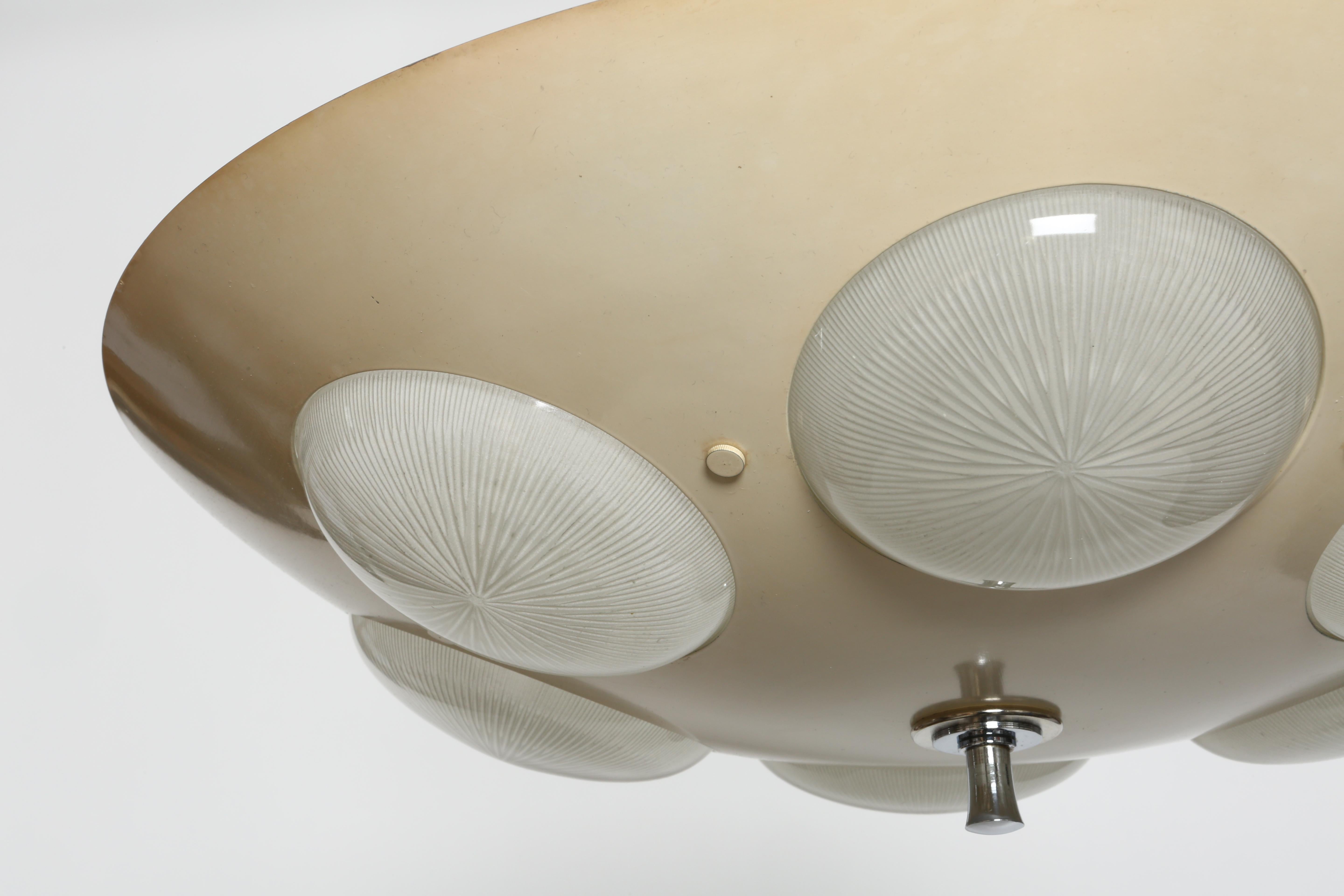 Oscar Torlasco for Lumi attributed ceiling suspension For Sale 6