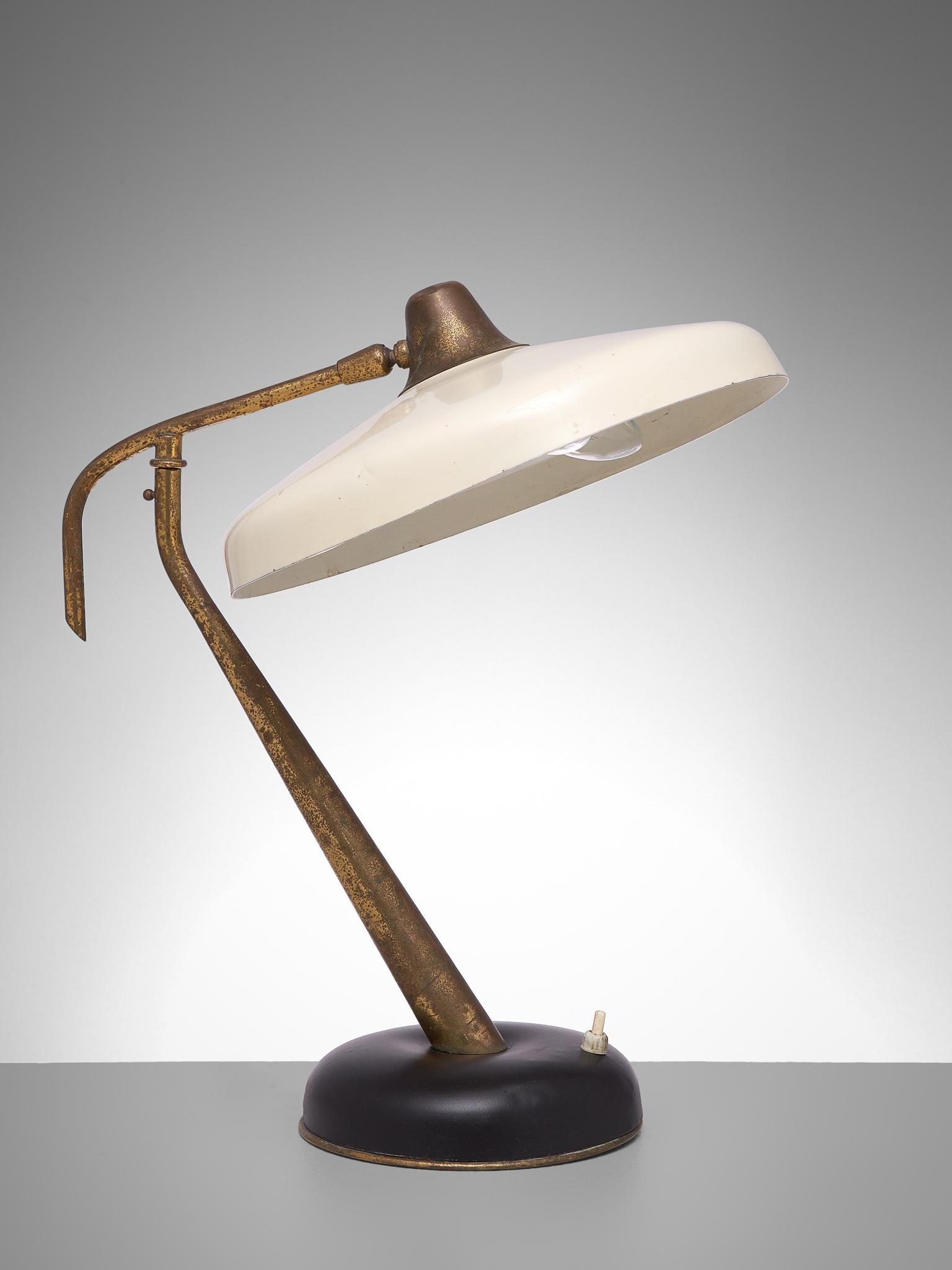 Brass Oscar Torlasco for Lumi Desk Lamp