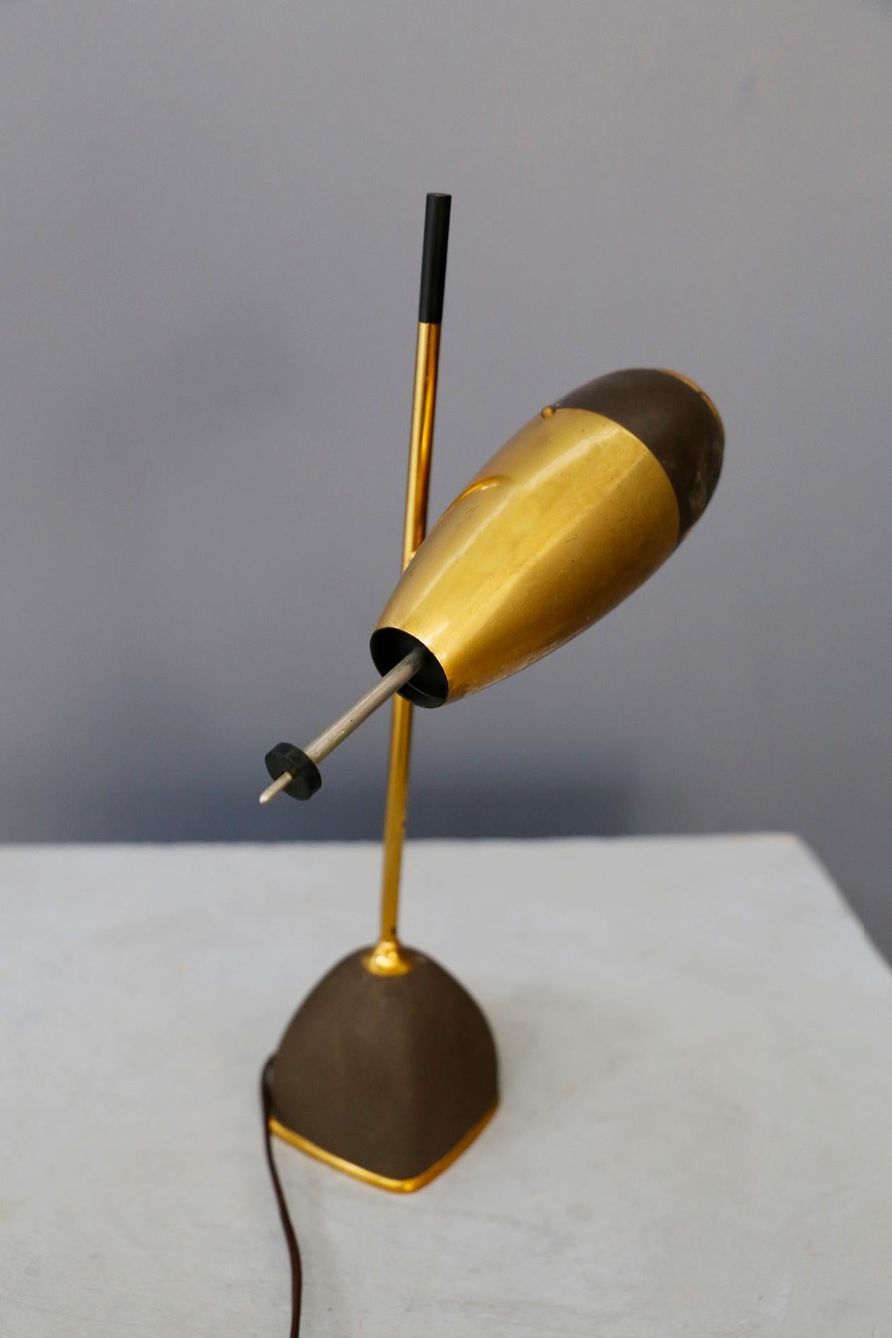 Oscar Torlasco for Lumi Midcentury Table Lamps in Brass, 1955 In Good Condition In Milano, IT