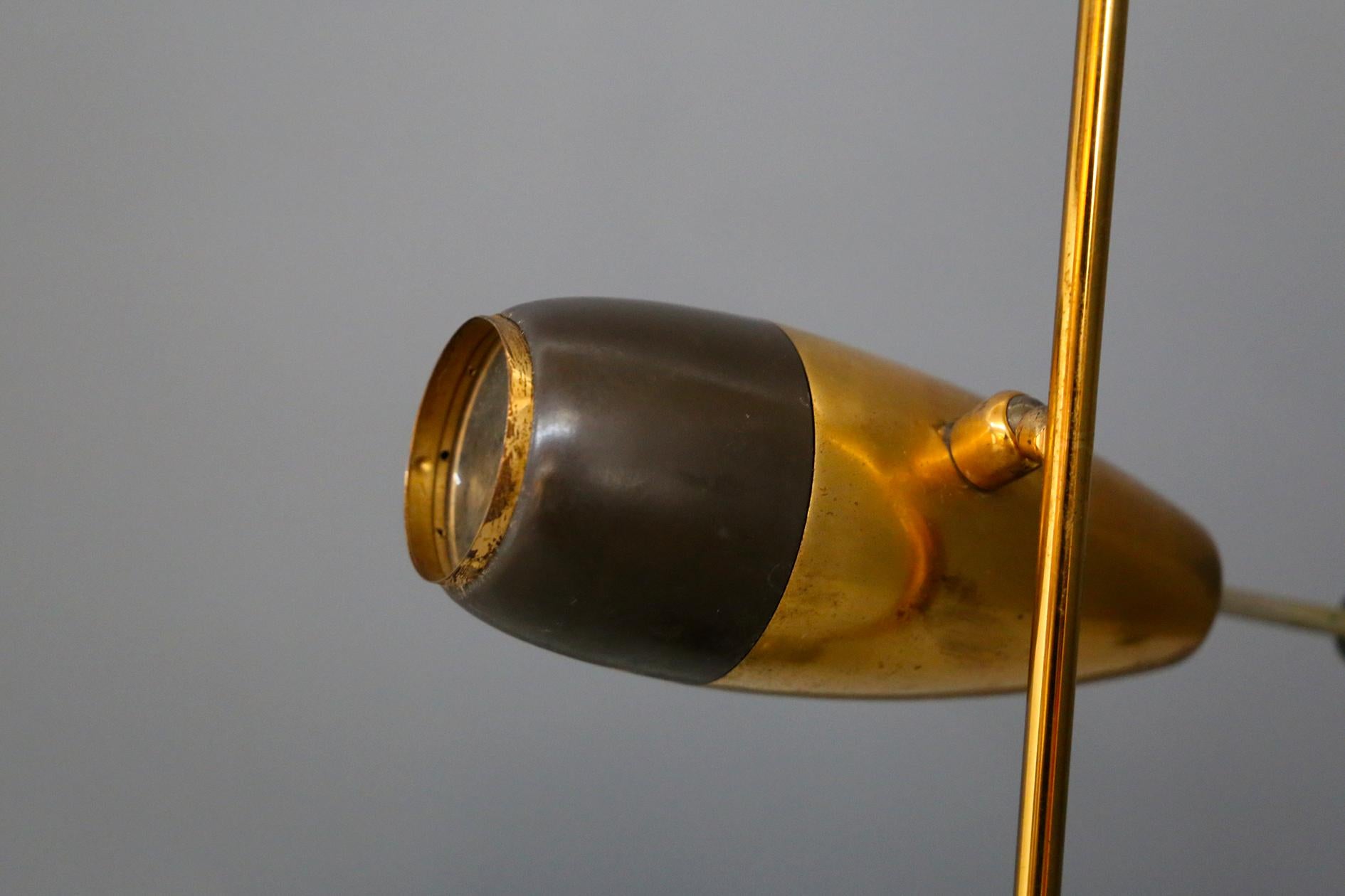 Mid-20th Century Oscar Torlasco for Lumi Midcentury Table Lamps in Brass, 1955