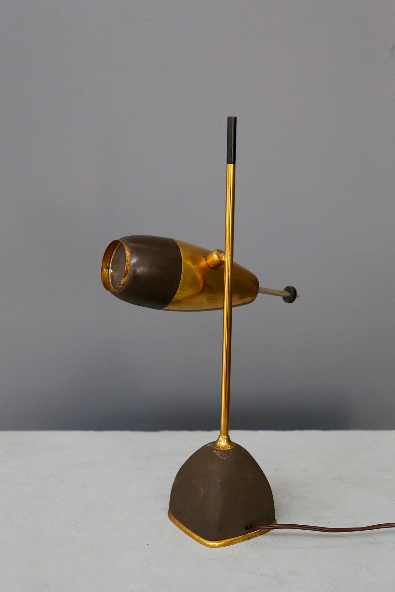 Oscar Torlasco for Lumi Midcentury Table Lamps in Brass, 1955 1