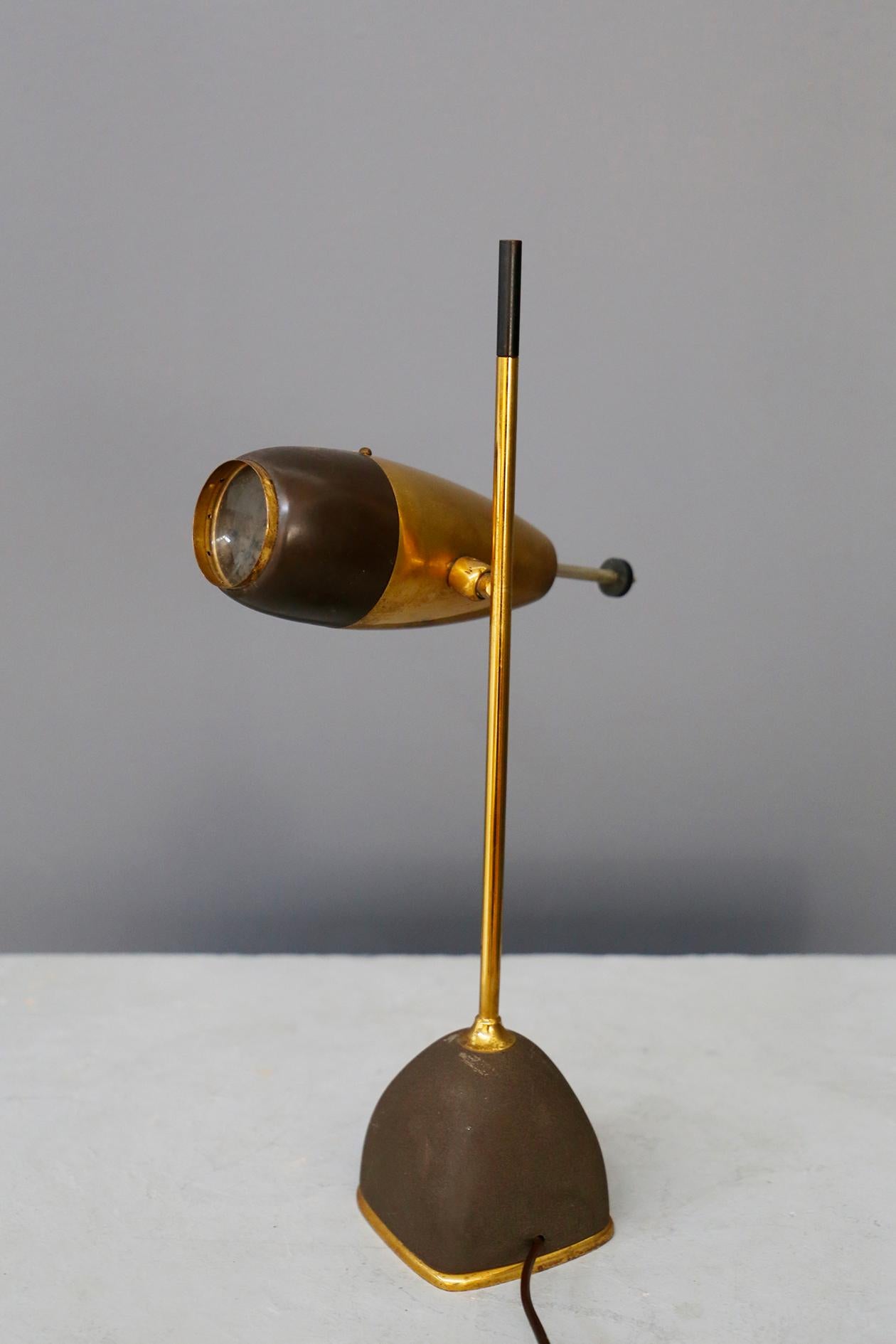 Oscar Torlasco for Lumi Midcentury Table Lamps in Brass, 1955 2