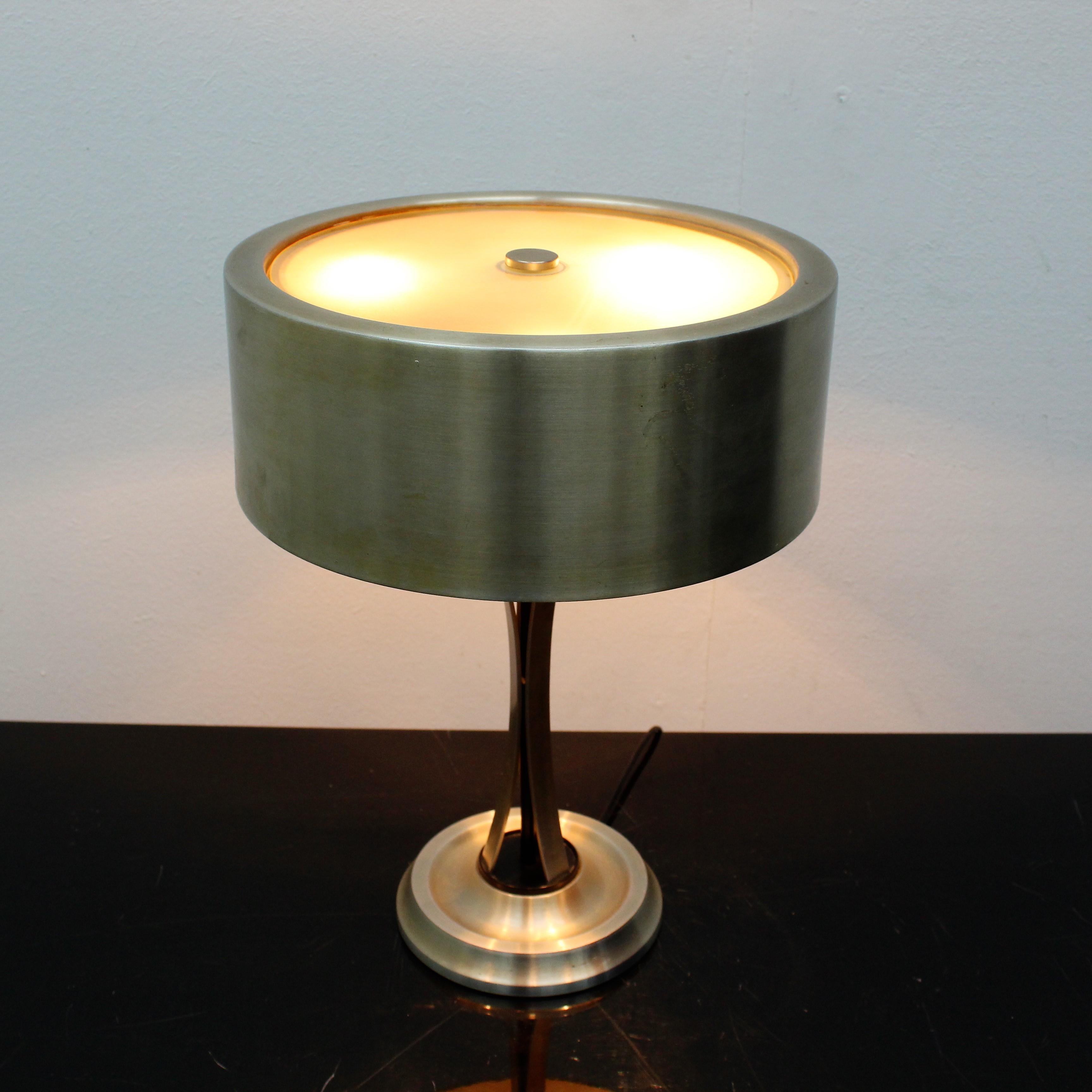 Oscar Torlasco Mid-Century Steel Table Lamp  Mod. 790 for LUMI Milano 1950  2