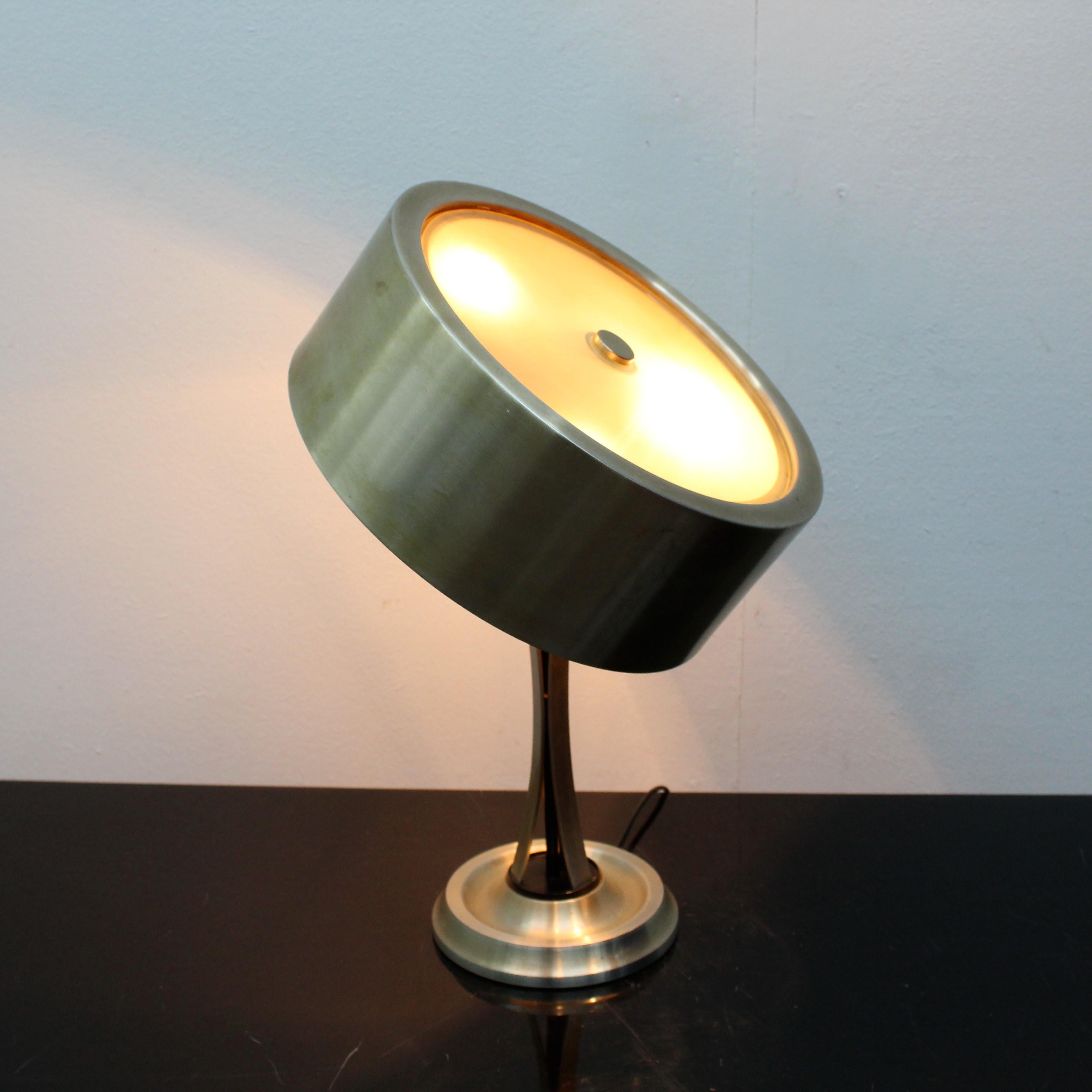 Oscar Torlasco Mid-Century Steel Table Lamp  Mod. 790 for LUMI Milano 1950  3