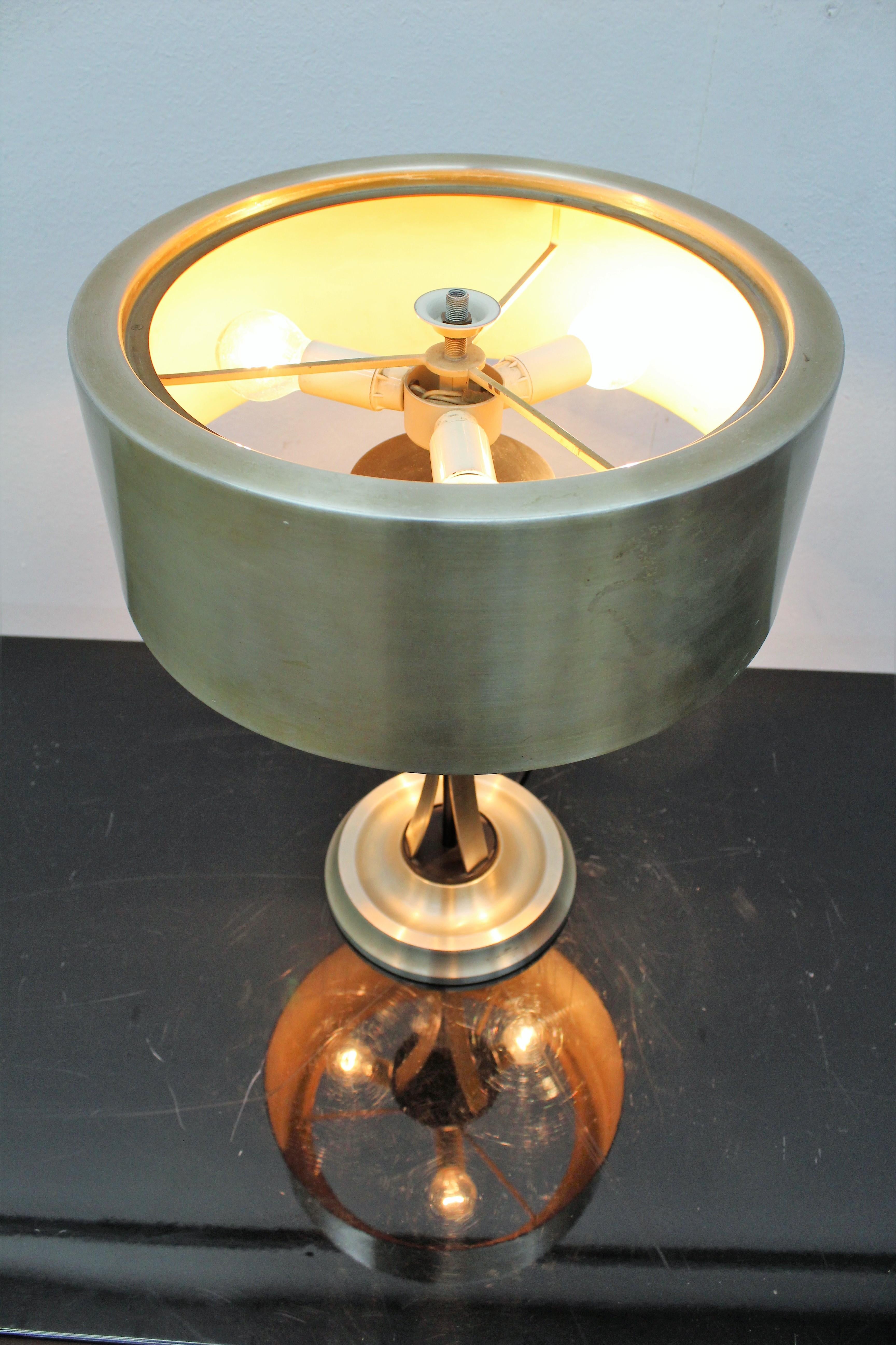 Oscar Torlasco Mid-Century Steel Table Lamp  Mod. 790 for LUMI Milano 1950  1