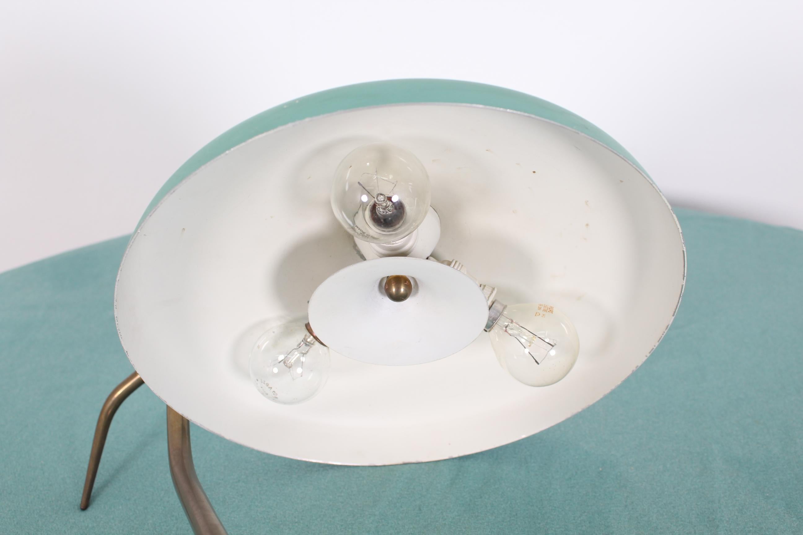 Mid-20th Century 20th Century Modern Oscar Torlasco for Lumi Milano  Iron Table Lamp 50s