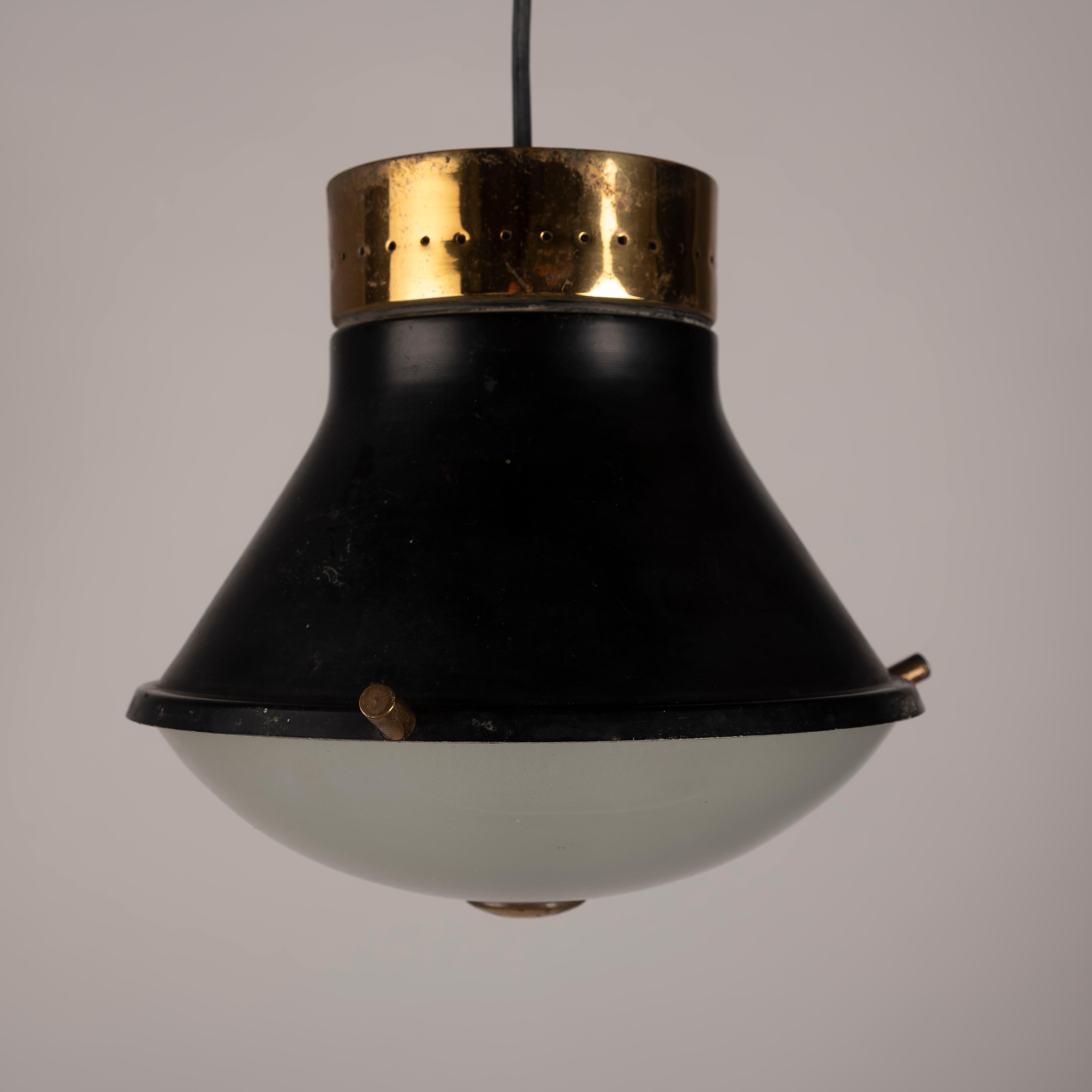 Mid-Century Modern Oscar Torlasco for Lumi Milano counterweight pendant lamp 1950s For Sale