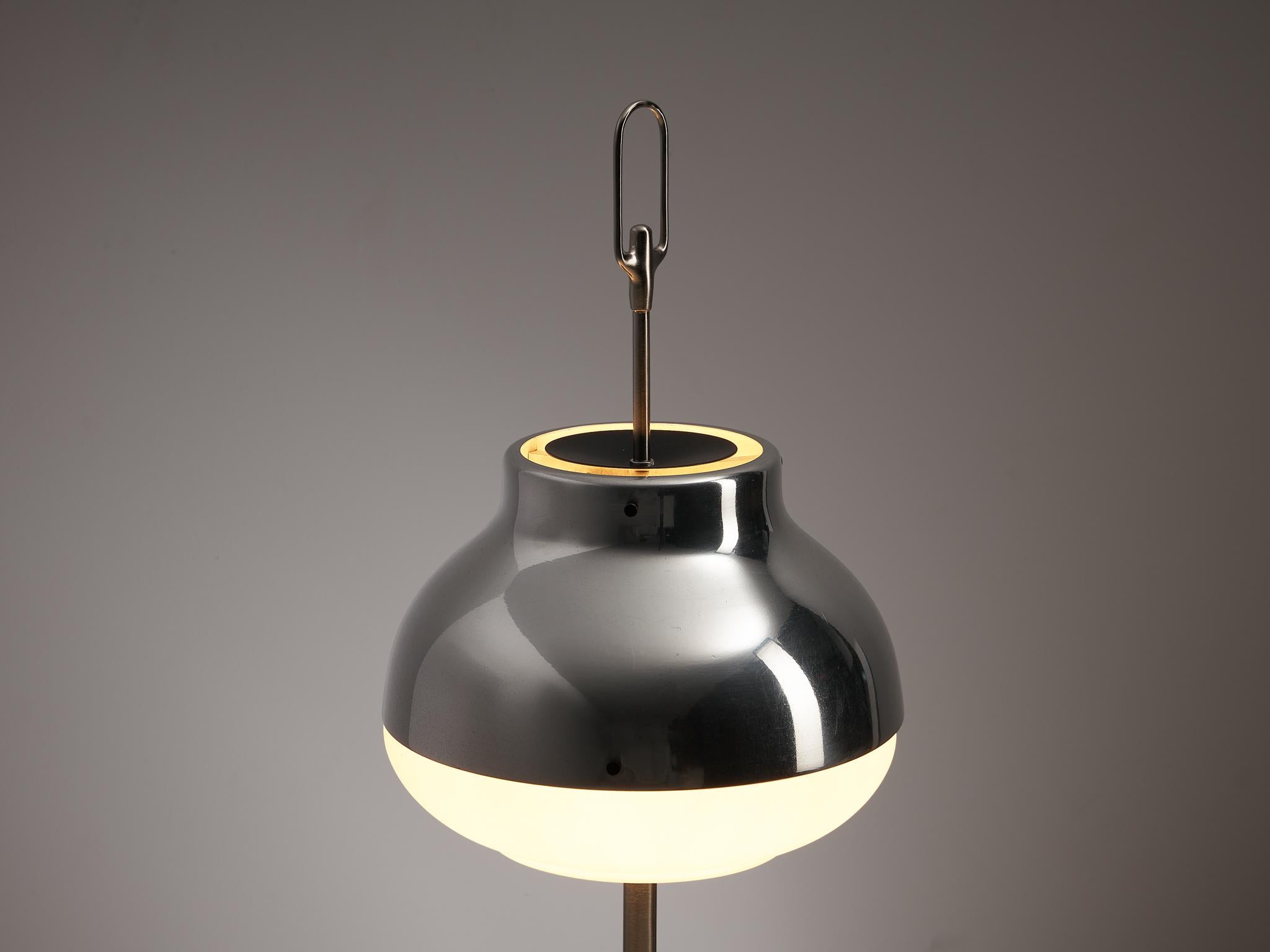 Mid-Century Modern Oscar Torlasco For Lumi Milano Table Lamps with Opaline Glass