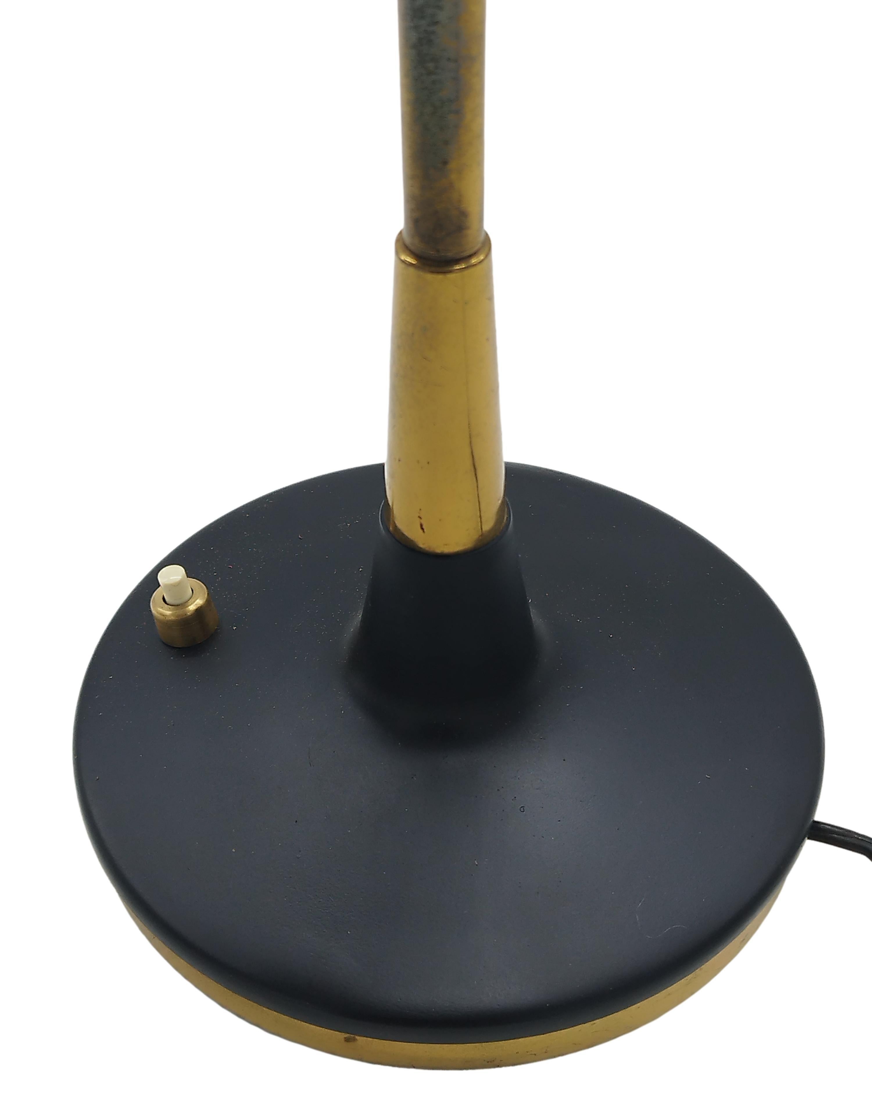 Aluminum Oscar Torlasco for Lumi Mod.553 Table Lamp, Italy 1950s For Sale