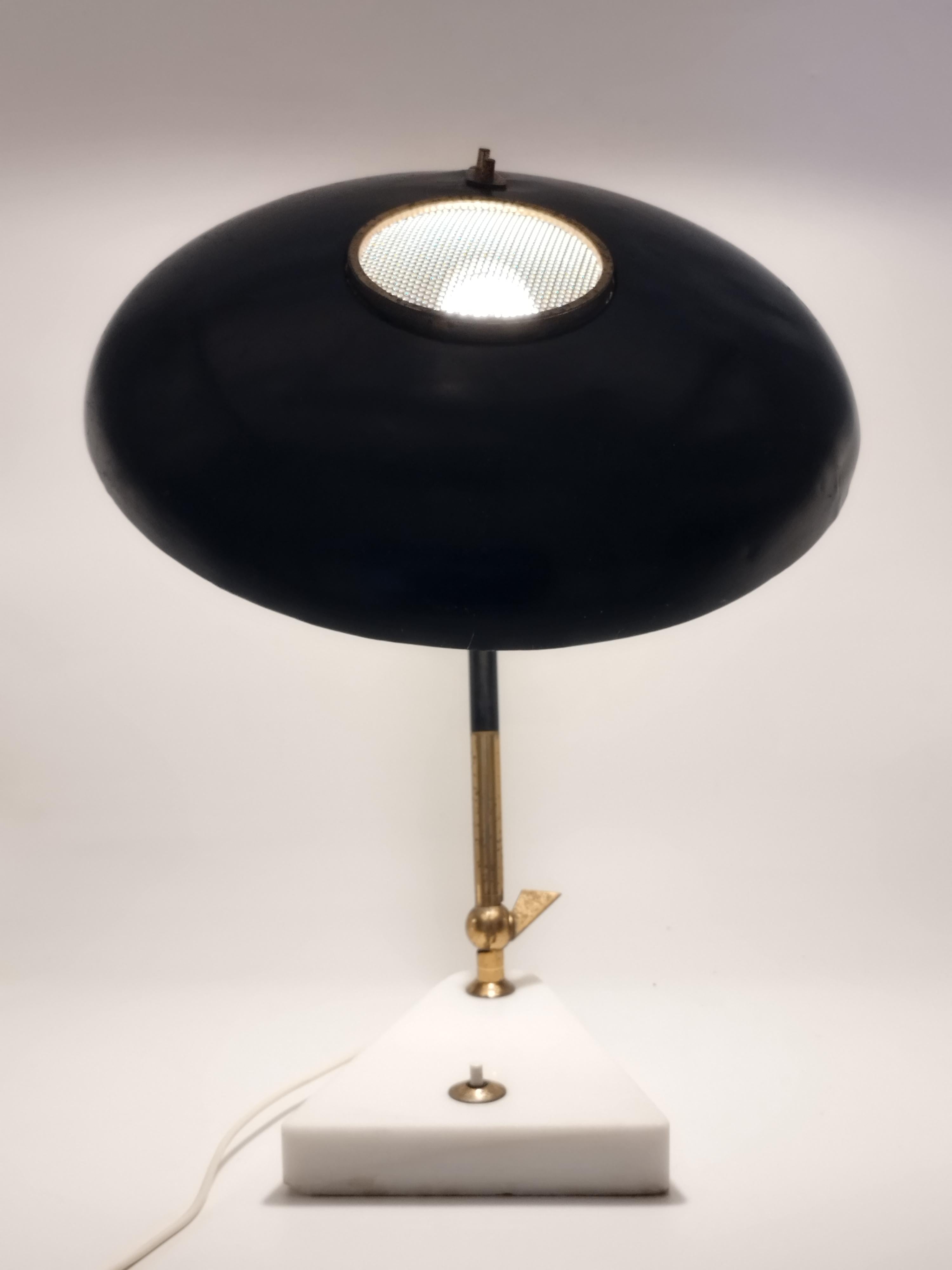 Metal Oscar Torlasco for Stilux Table Lamp, Italy 1950s