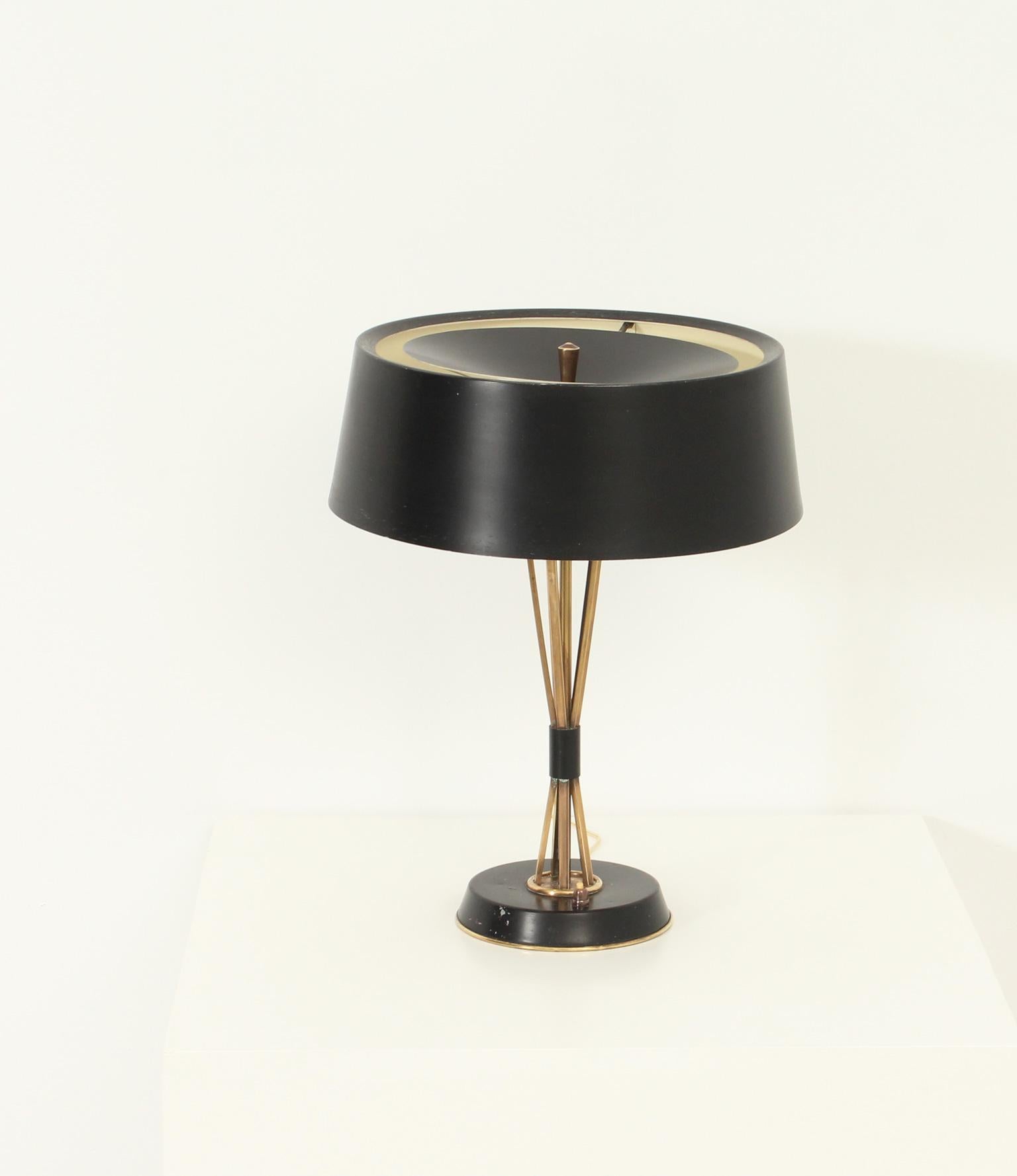 Mid-Century Modern Oscar Torlasco Large Adjustable Table Lamp for Lumi, Italy