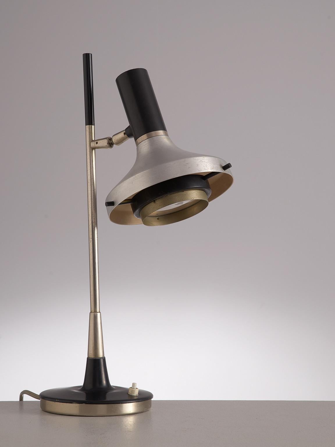 Mid-20th Century Oscar Torlasco Lens Light Table Lamp