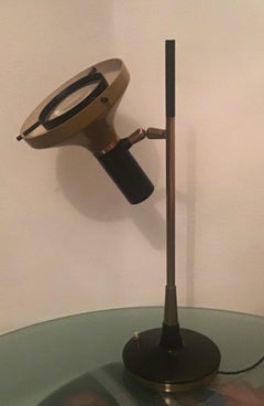 Oscar Torlasco “Lumi” Model 553  Brass Metal Glass, 1950, Italy