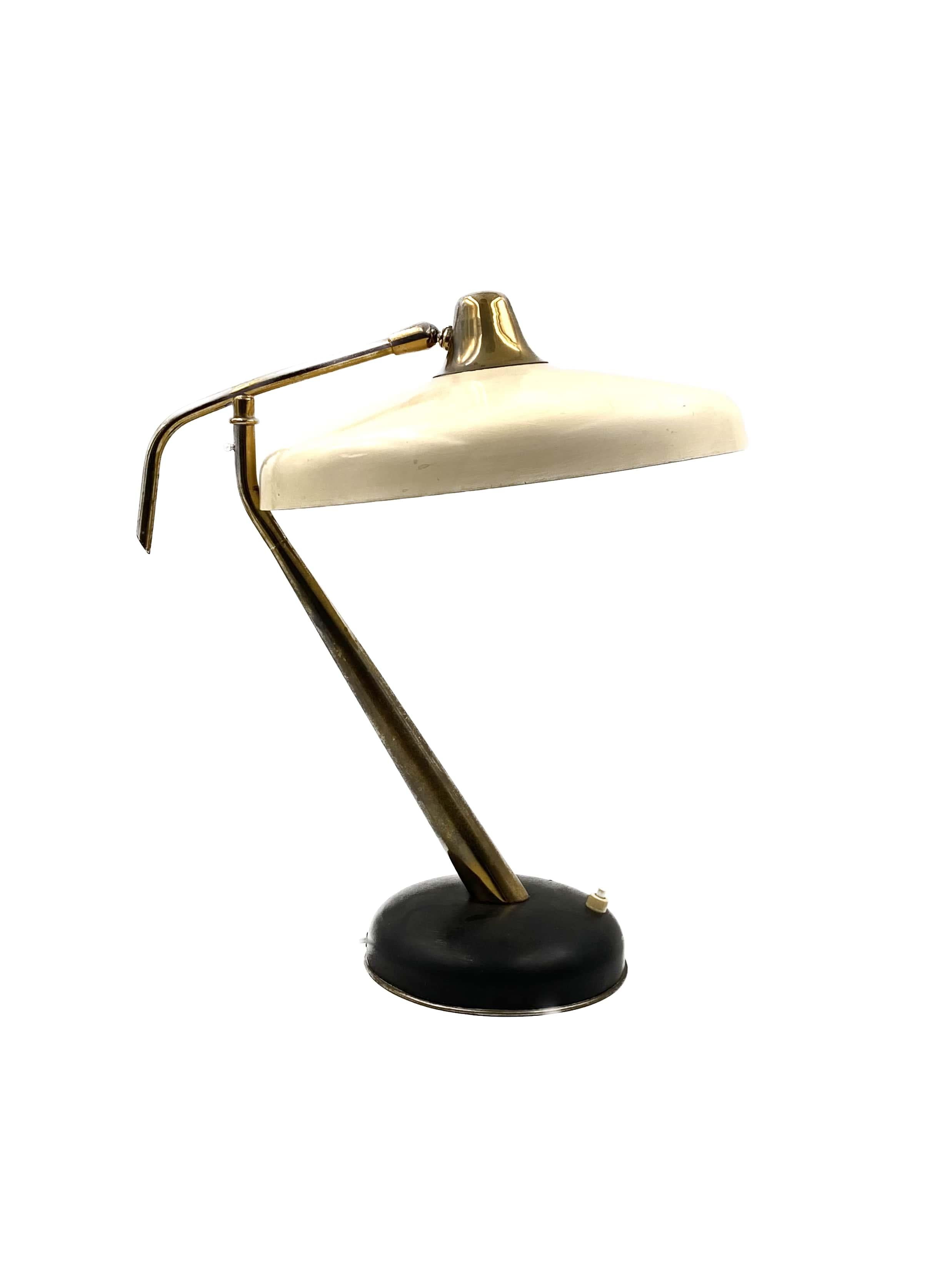 Oscar Torlasco Mod. 331 Brass Desk / Table Lamp, Prod. Lumi, circa 1950 1