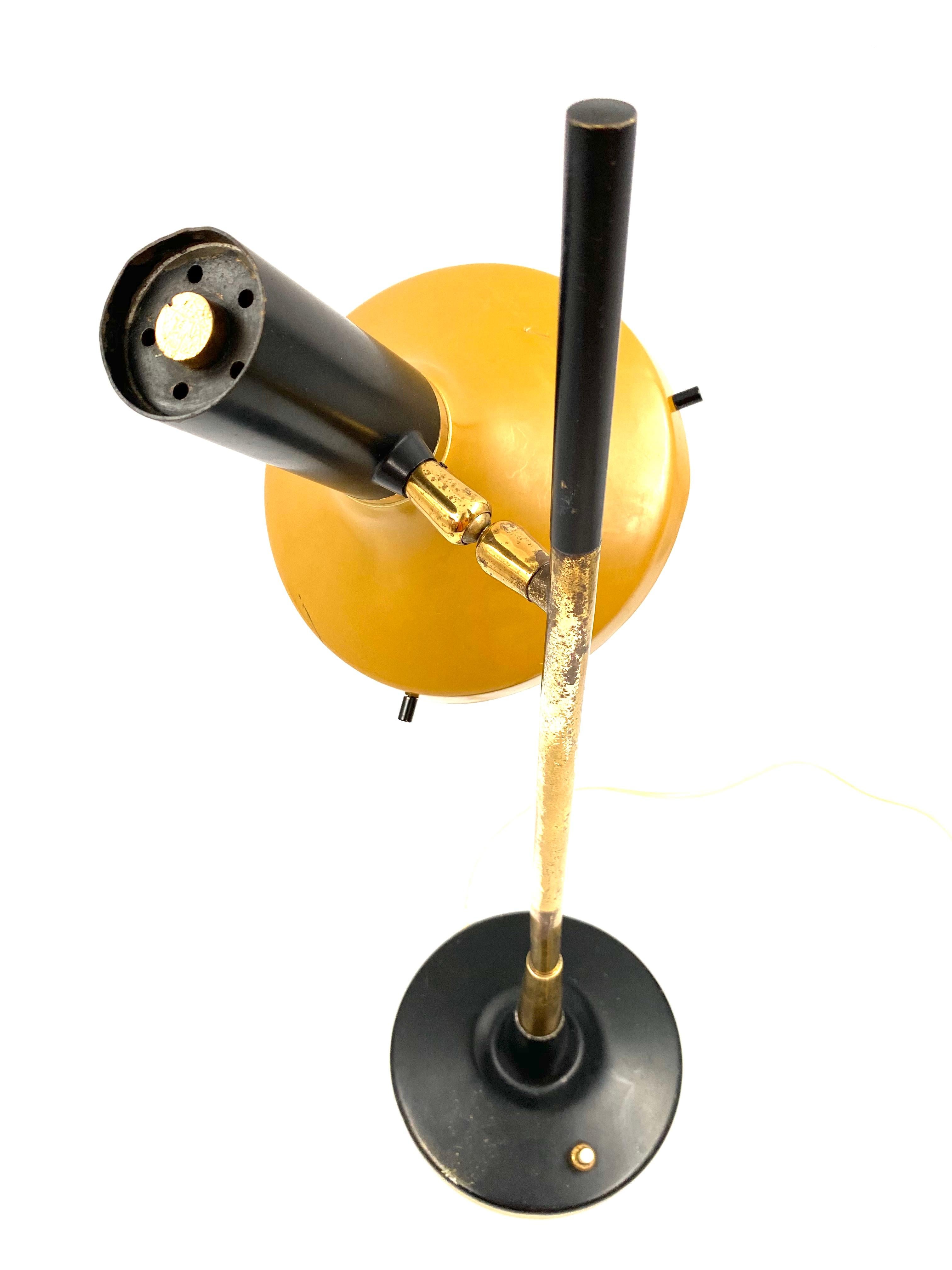 Optical Glass Oscar Torlasco Mod. 553 Table Lamp, Large Ed., Lumi, Italy, circa 1950 For Sale