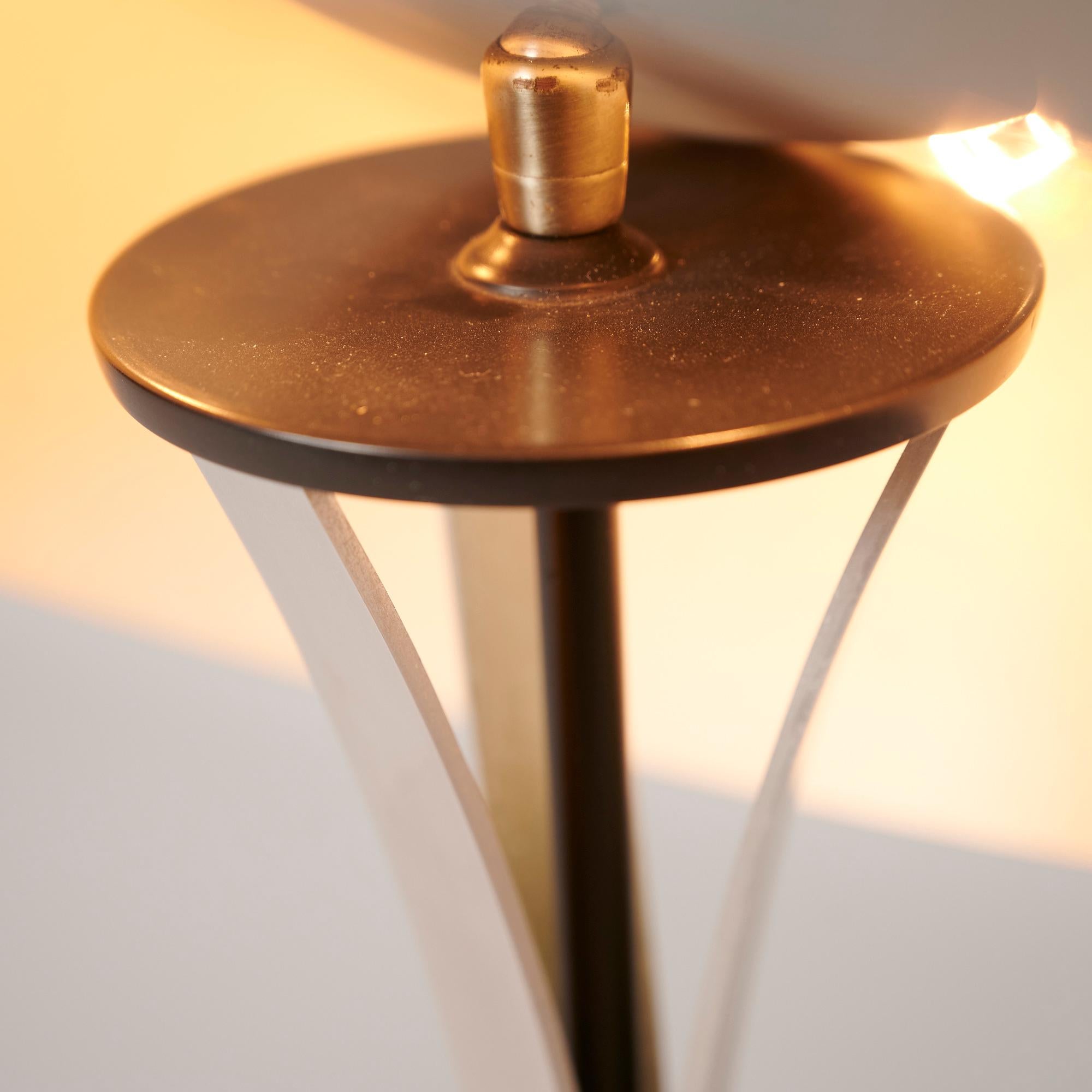 Oscar Torlasco Nickel Table Light In Good Condition For Sale In London, GB