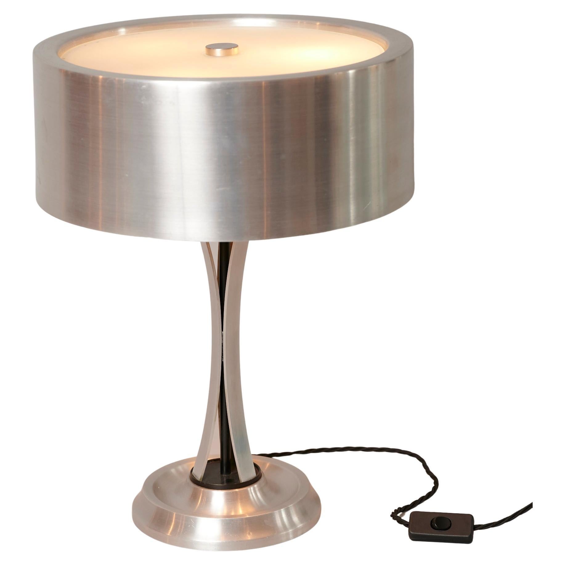 Oscar Torlasco Nickel Table Light For Sale