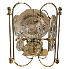 Oscar Torlasco Optical 1970s Brass & Glass Optical Lenses Table lamp
