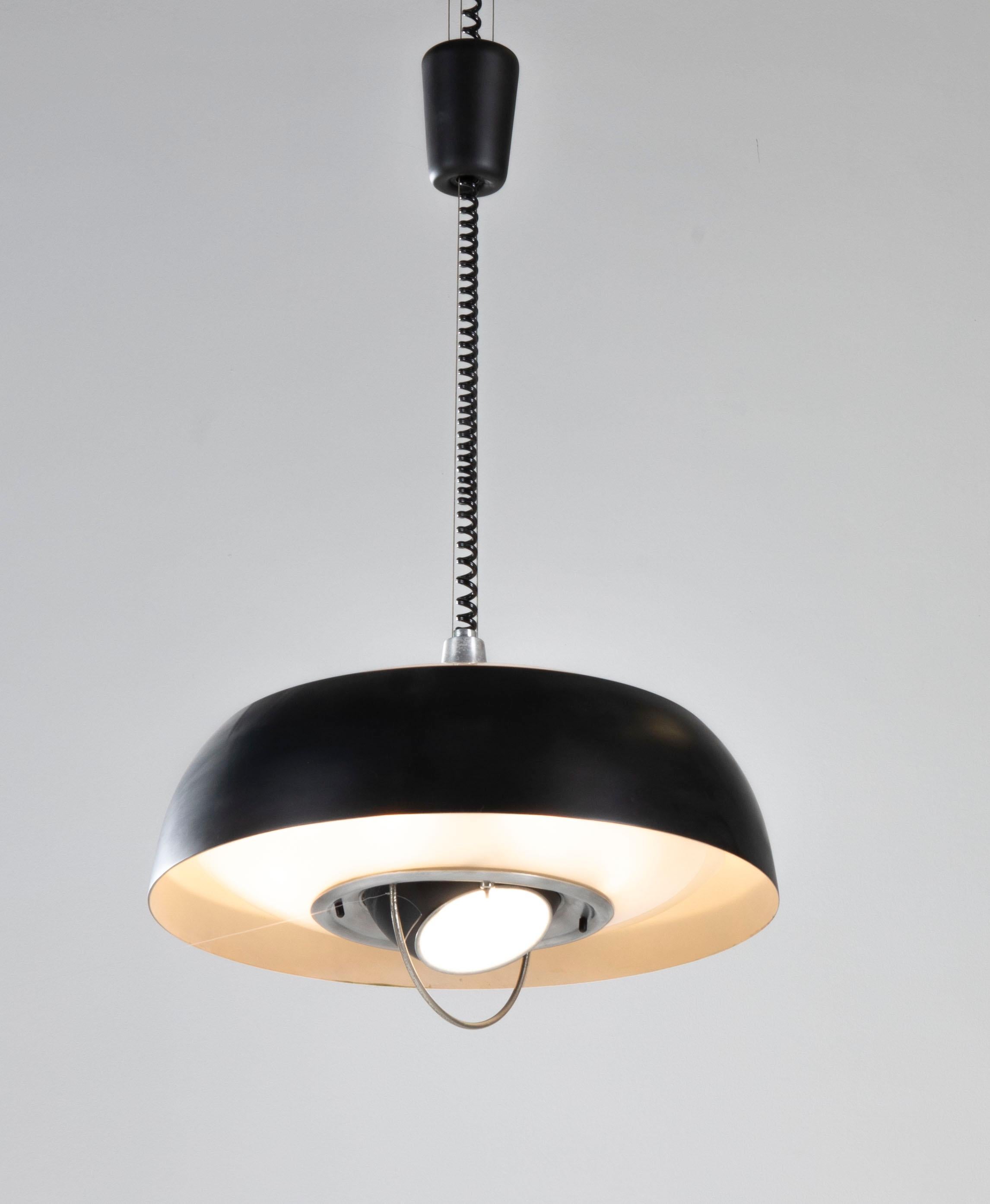 Oscar Torlasco Pair of adjustable chandeliers for Lumi, Italian Design 1960s For Sale 1