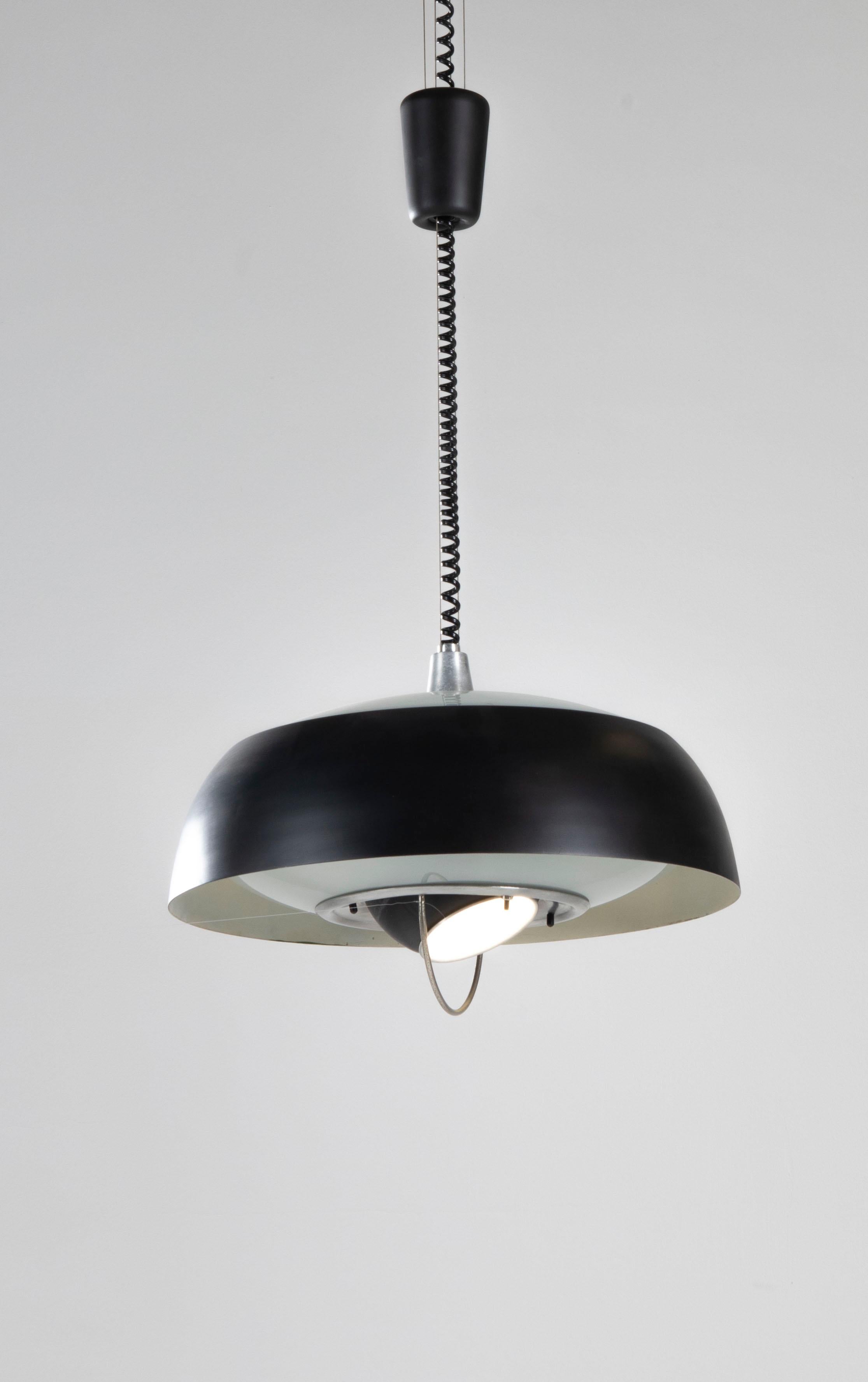 Oscar Torlasco Pair of adjustable chandeliers for Lumi, Italian Design 1960s For Sale 3