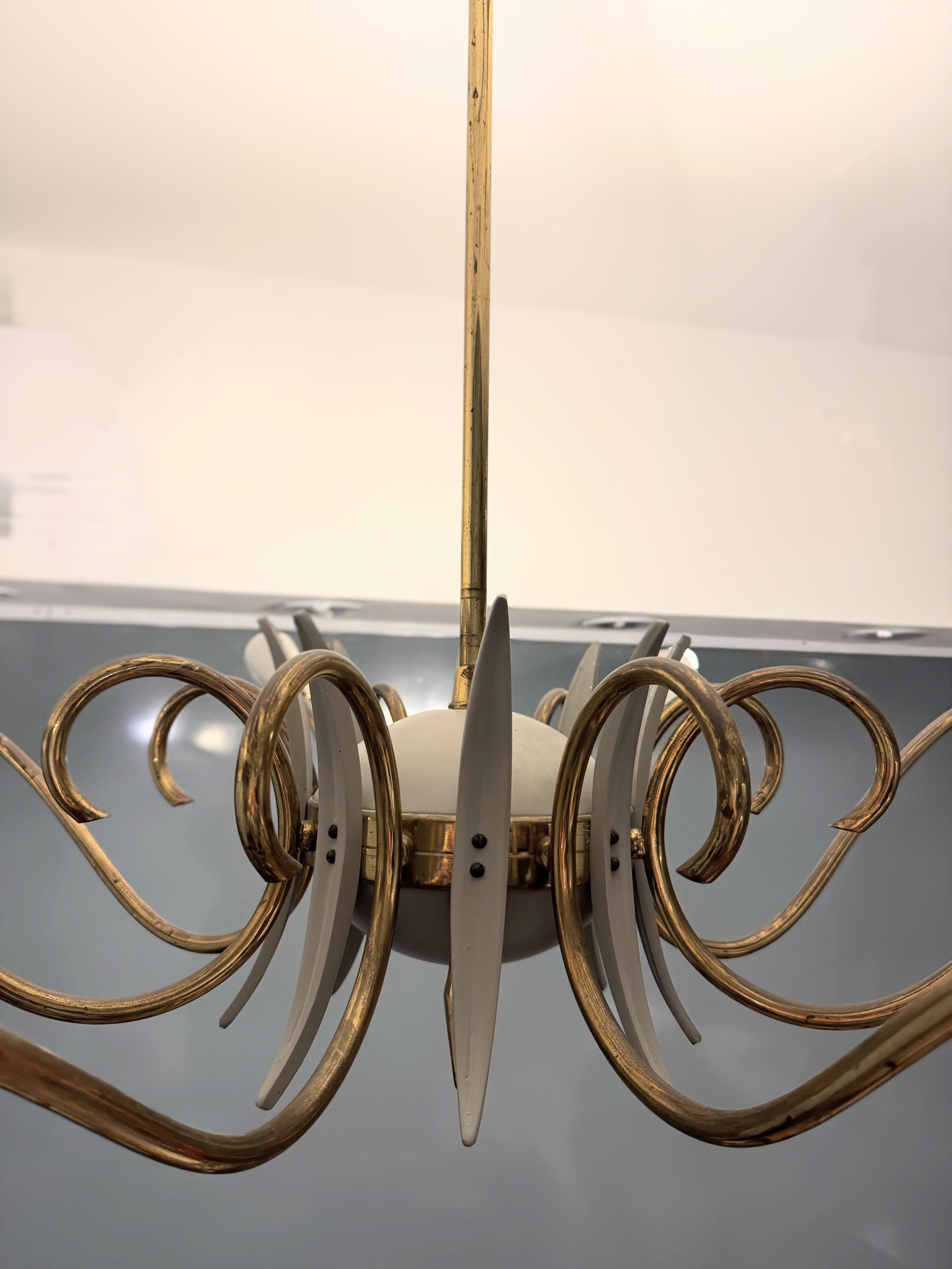 Italiano Lampadario Oscar Torlasco Spider in vendita
