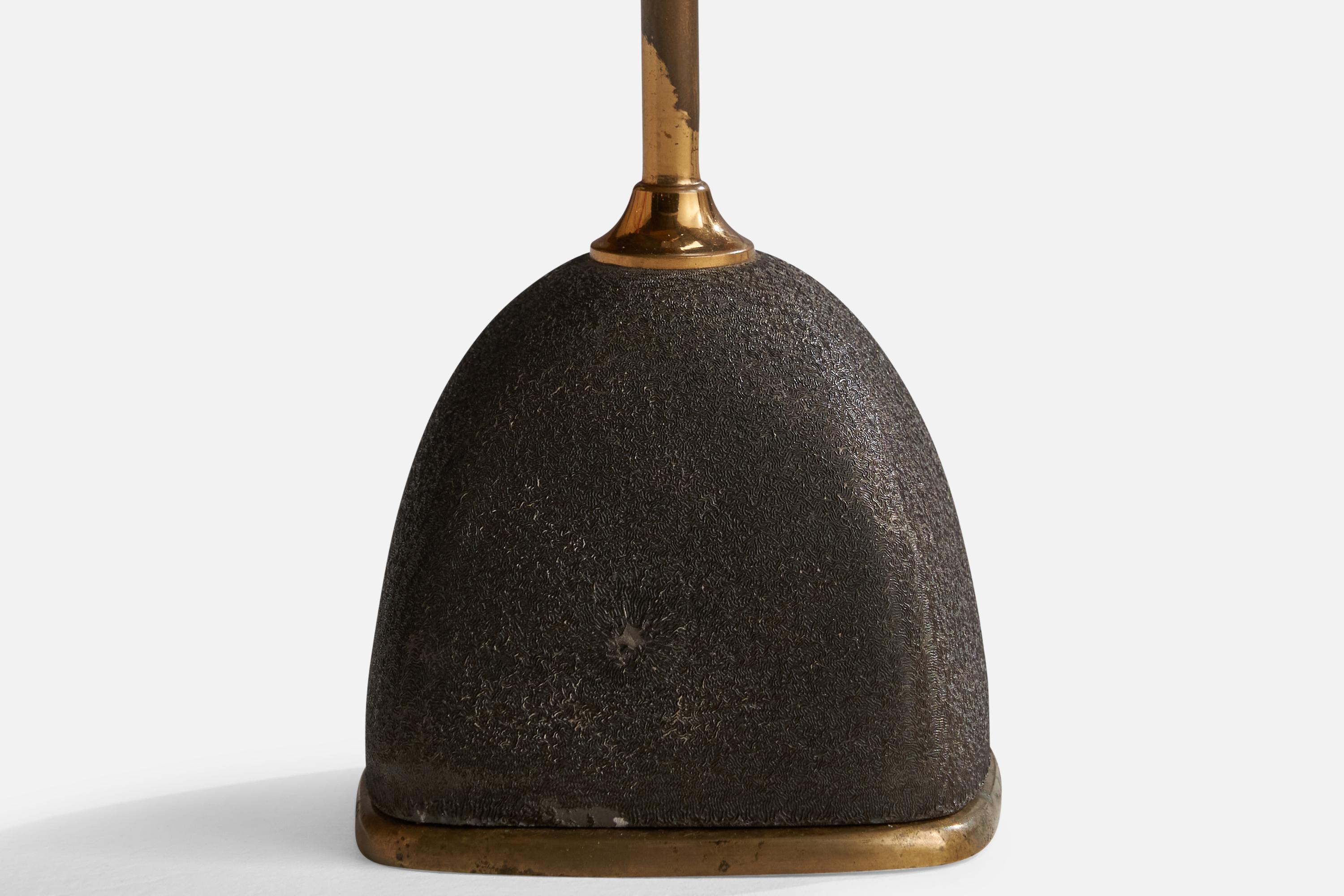 Oscar Torlasco, lampe de table, laiton, métal, Italie, années 1950 en vente 3