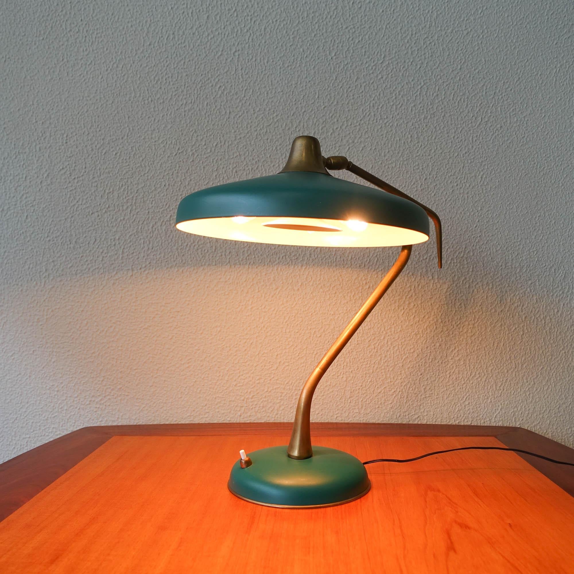 Mid-Century Modern Oscar Torlasco Table Lamp for LUMI Milano, 1950's