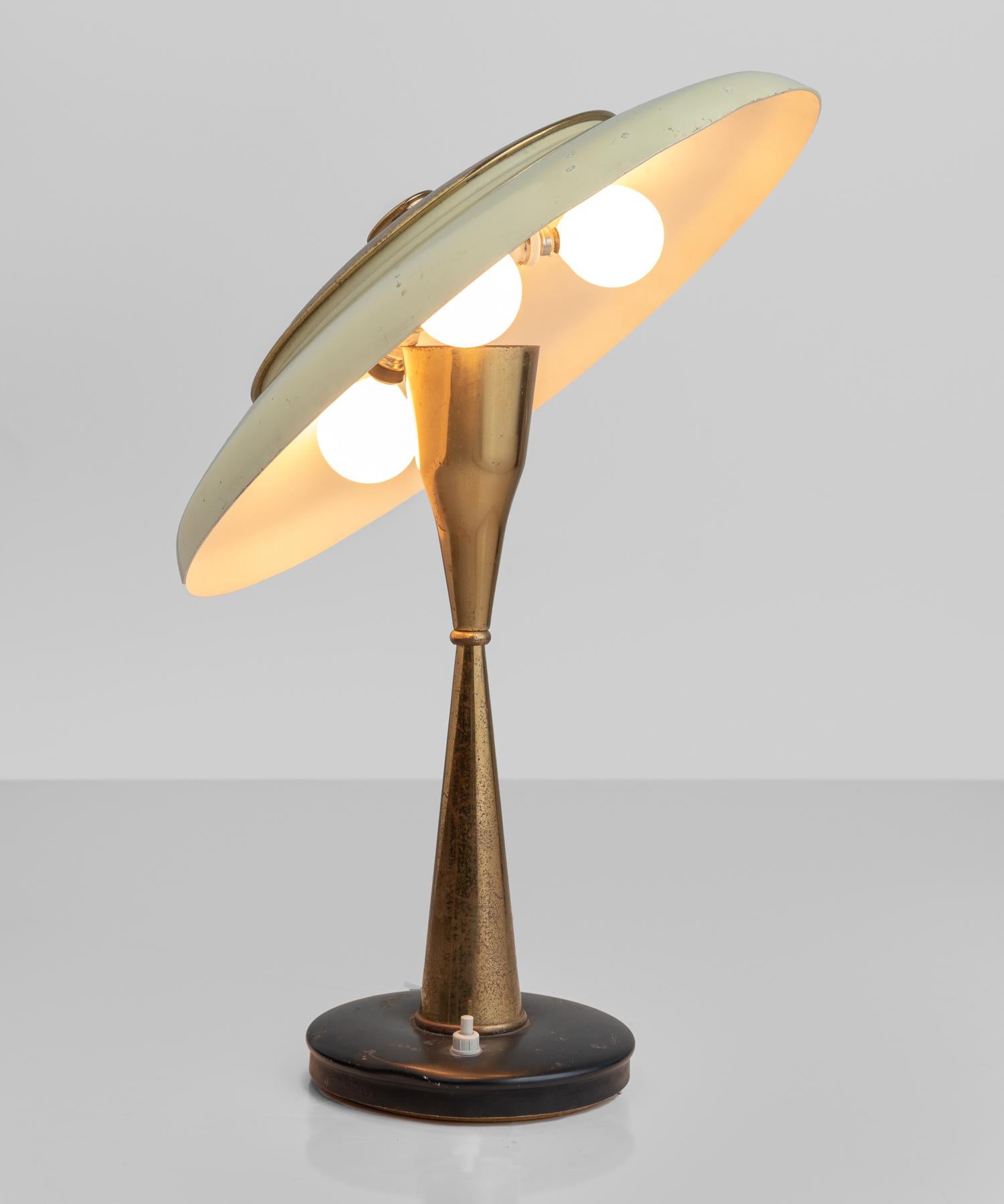 Enameled Oscar Torlasco Table Lamp, Italy circa 1950