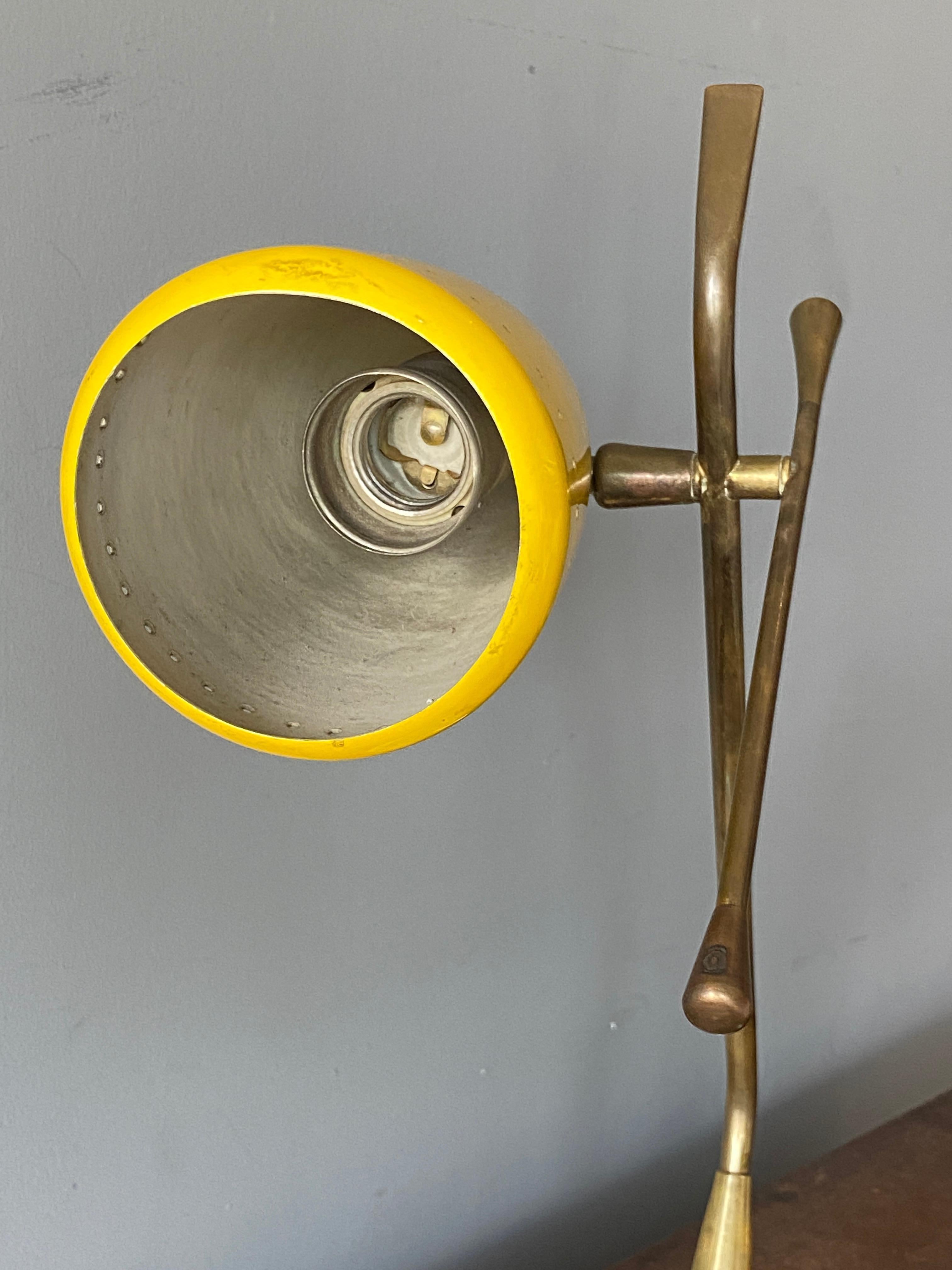 Oscar Torlasco, Table Lamp, Lacquered Metal, Brass, Marble, Lumen Milano, 1950s 1