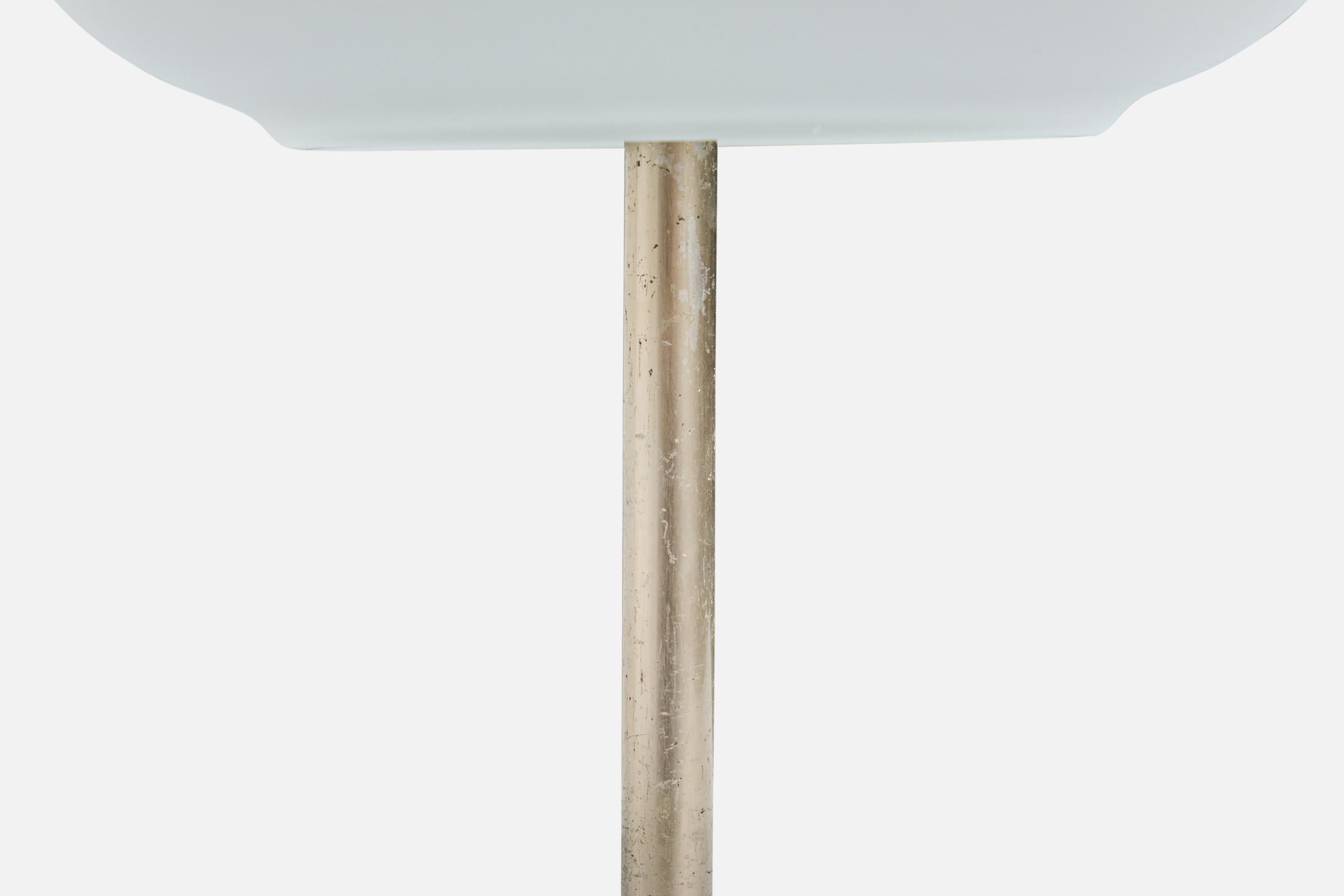 Oscar Torlasco, Lámpara de mesa, Metal, Aluminio, Vidrio, Italia, Años 60 en venta 5