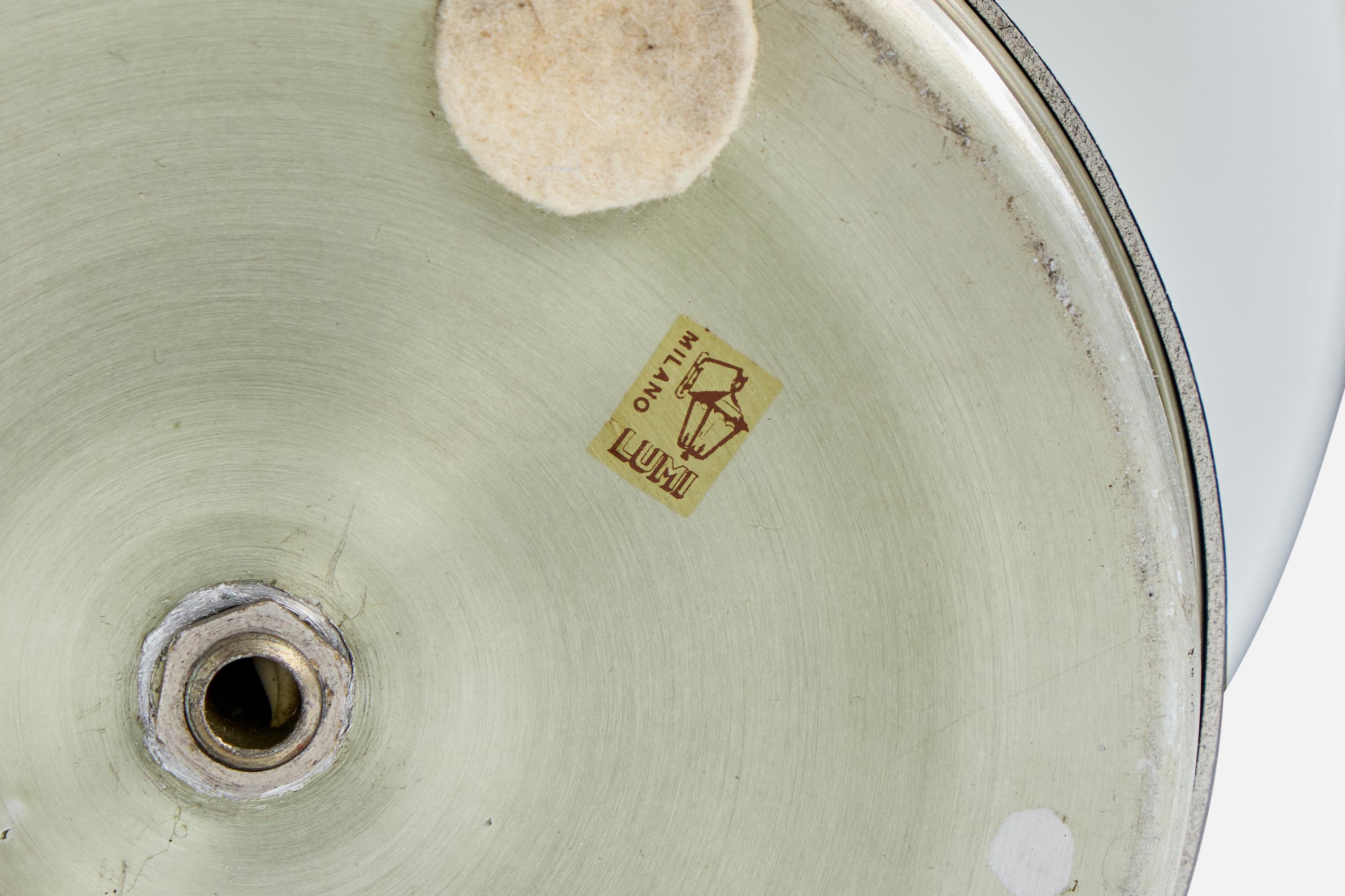 Oscar Torlasco, Lámpara de mesa, Metal, Aluminio, Vidrio, Italia, Años 60 Italiano en venta