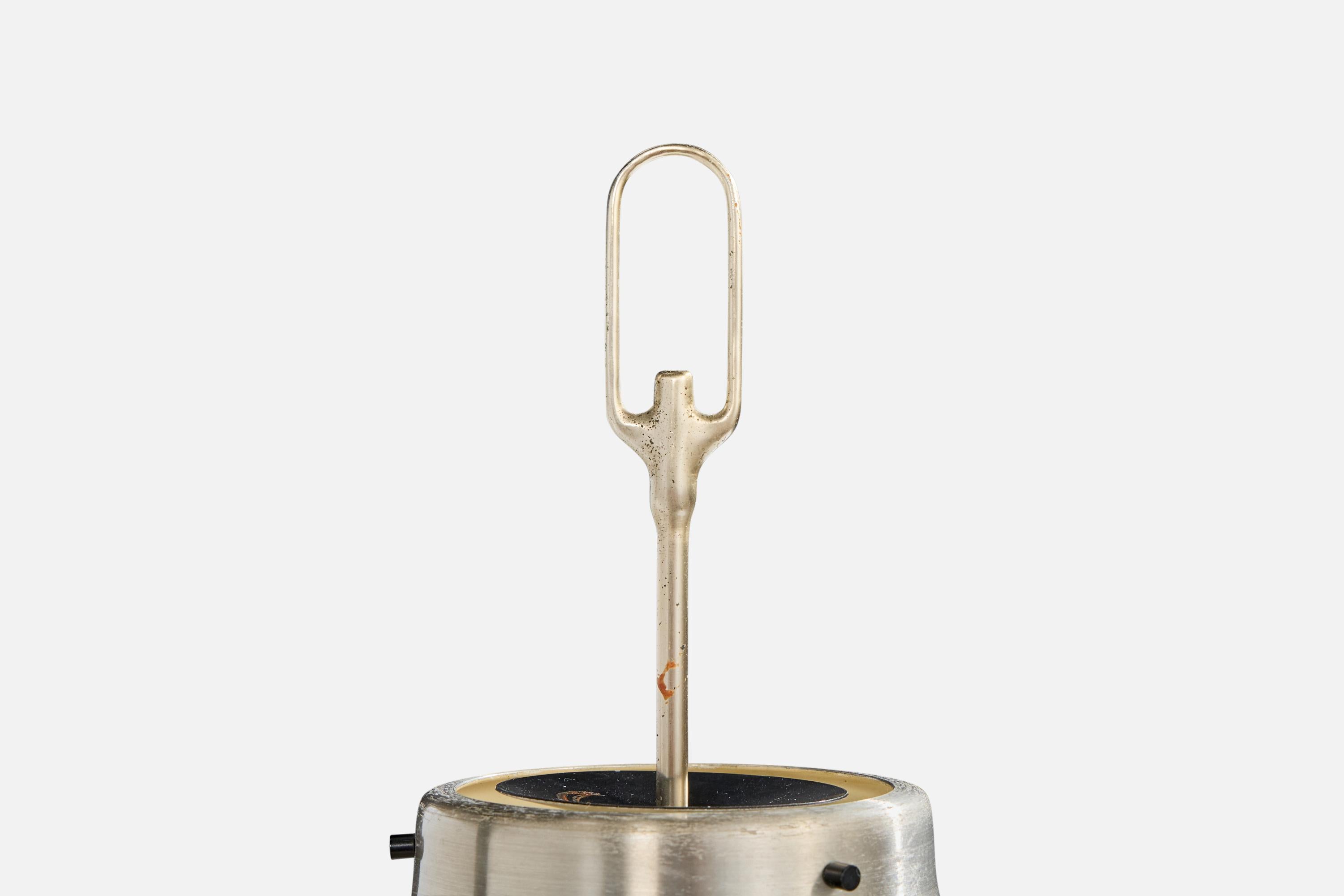 Oscar Torlasco, Lámpara de mesa, Metal, Aluminio, Vidrio, Italia, Años 60 en venta 1