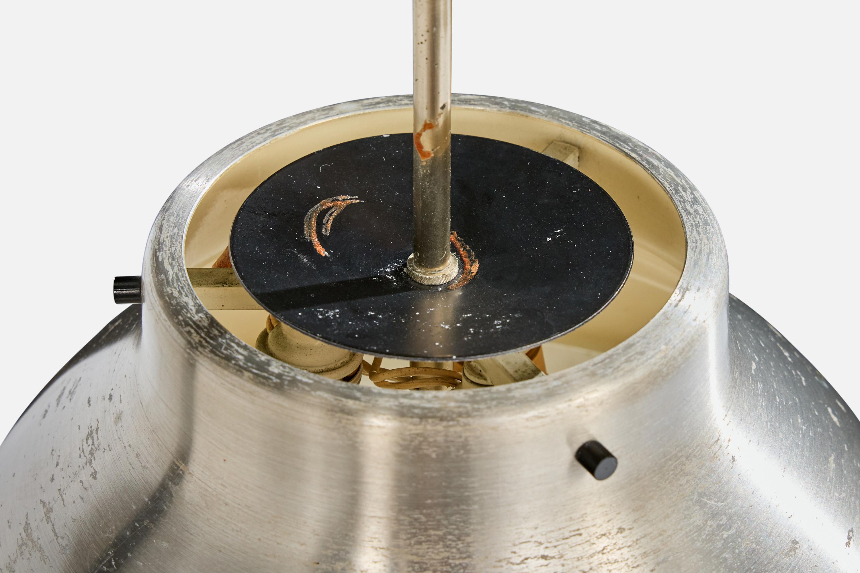 Oscar Torlasco, Lámpara de mesa, Metal, Aluminio, Vidrio, Italia, Años 60 en venta 2