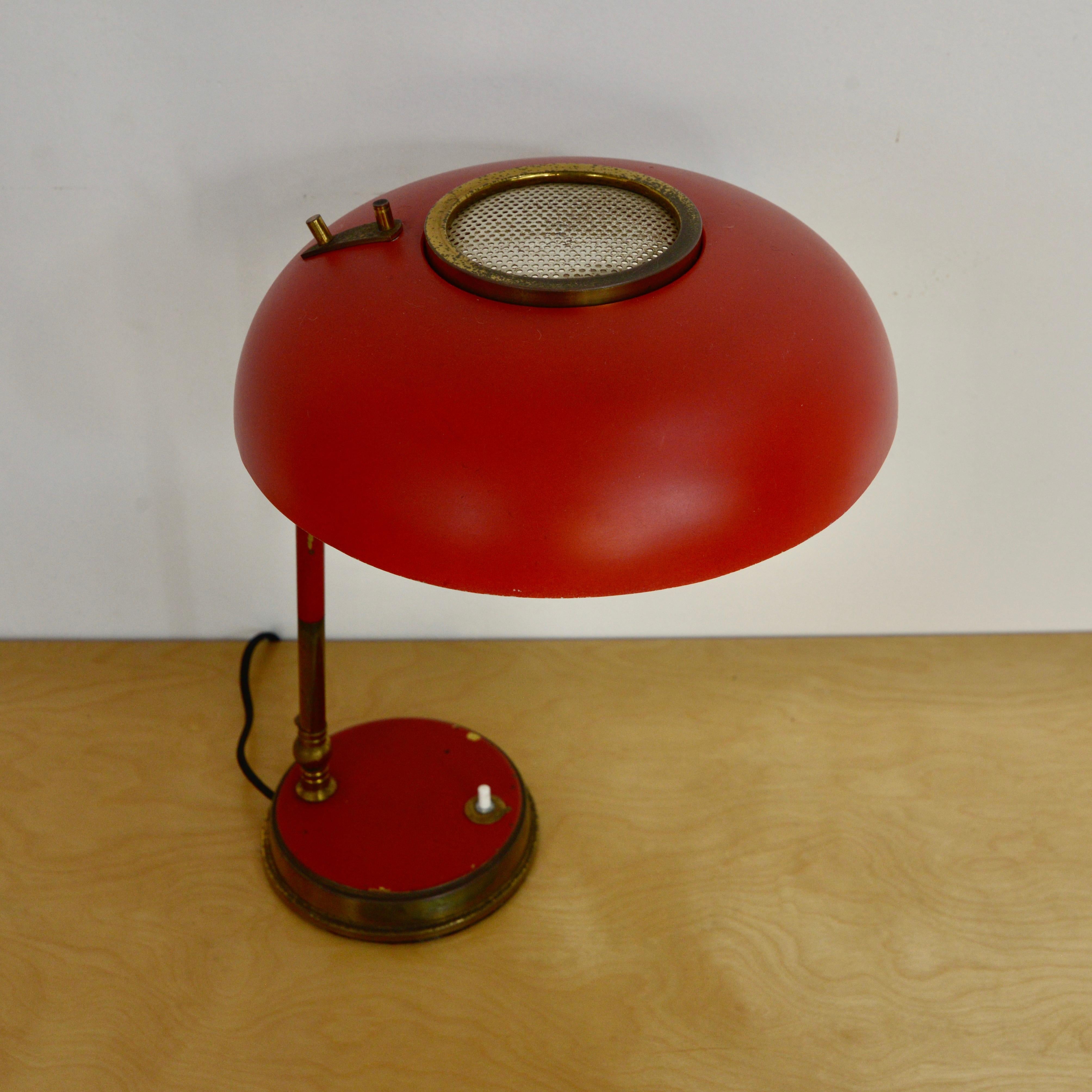 Oscar Torlasco-Tischlampe „Rot“ (Italienisch) im Angebot