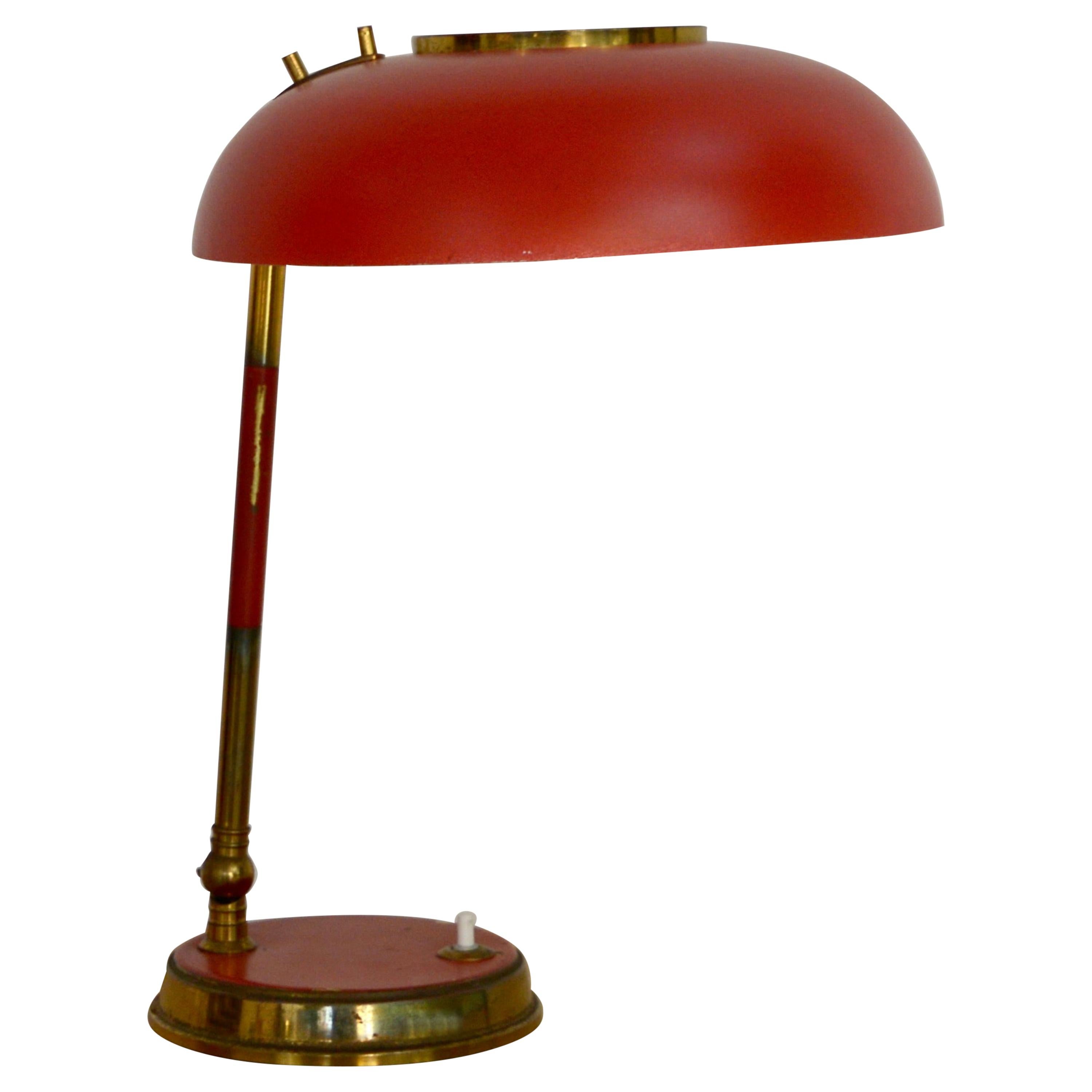 Lampe de bureau Oscar Torlasco rouge