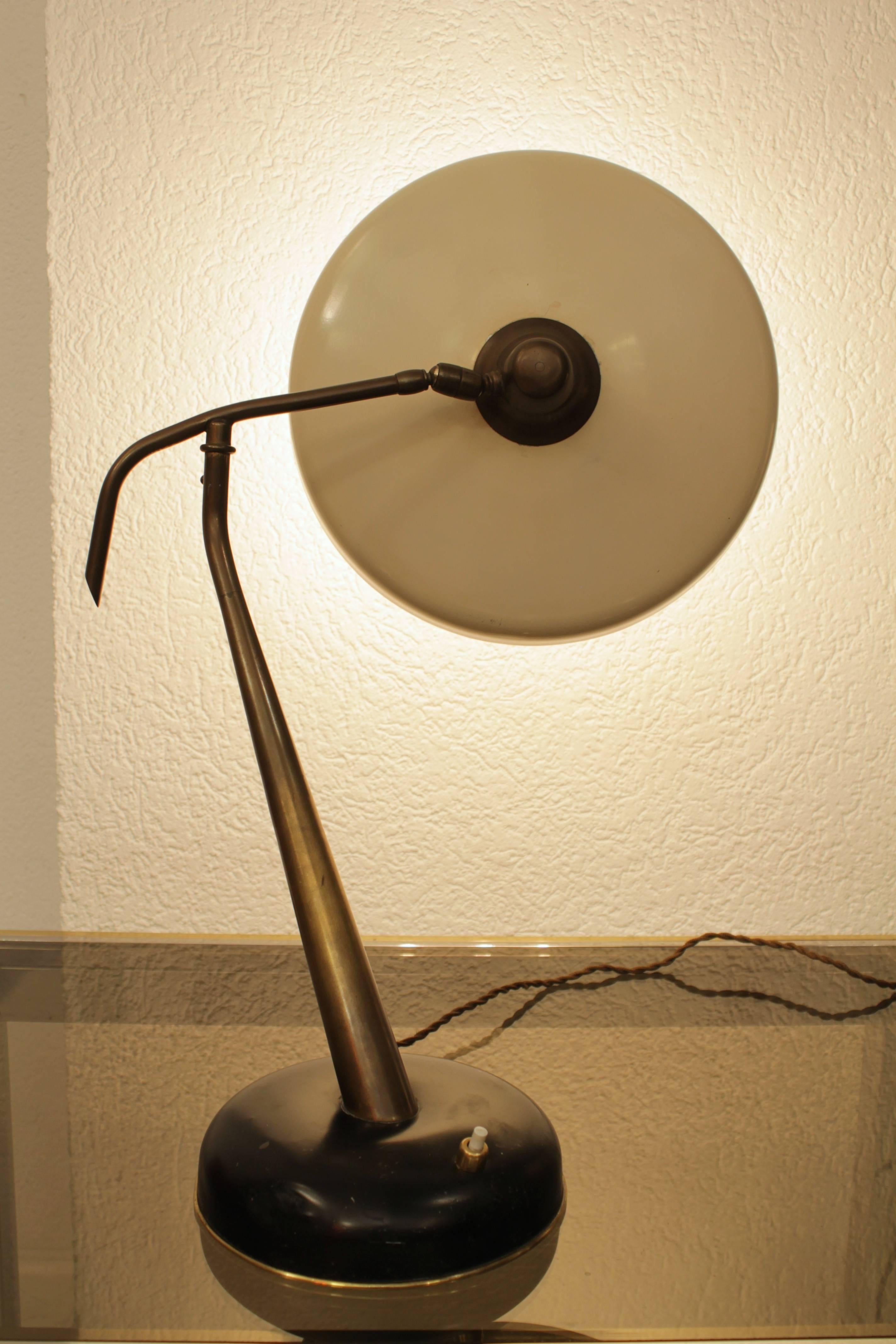 Metal Oscar Torlasco Table or Desk Lamp by Lumi