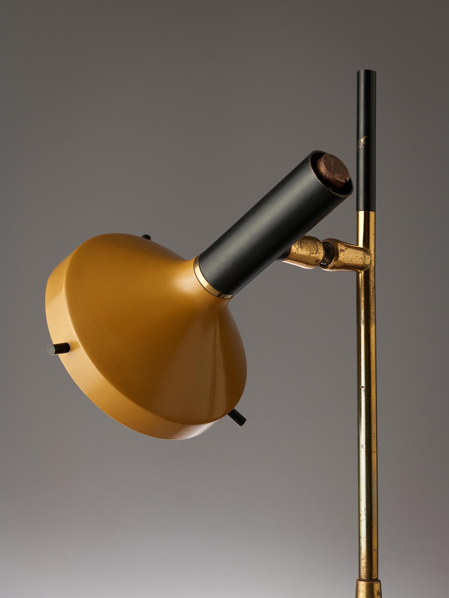 Mid-20th Century Oscar Torlasco Two 'Lens' Table Lamps