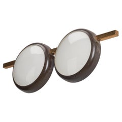 Oscar Torslasco, Wall Light, Brass, Metal, Acrylic, Lumi, Italy, 1960s