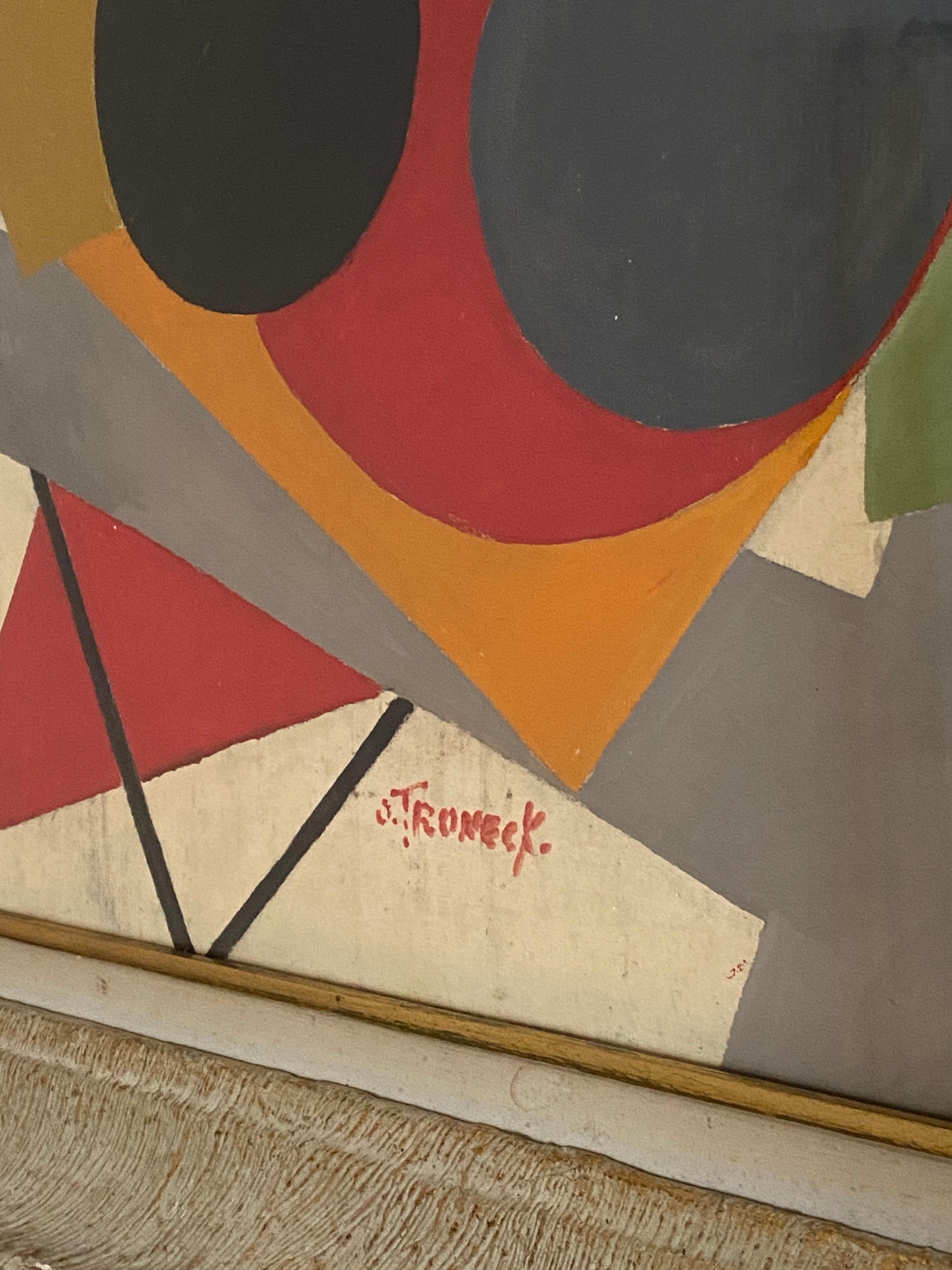 Late 20th Century Oscar Troneck Constructivism Painting